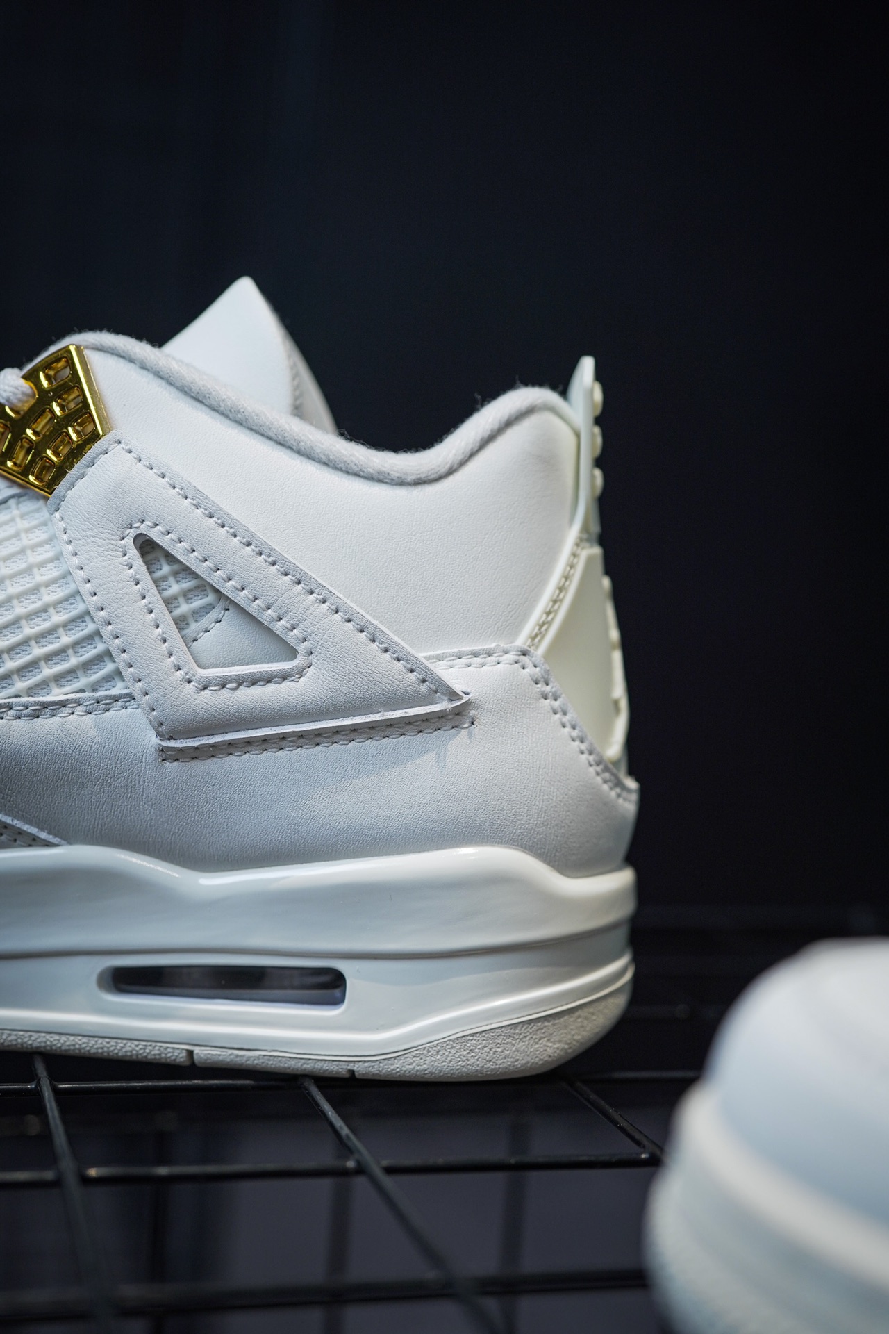 Air Jordan 4 'Metallic Gold' Cream White with Gold Buckle