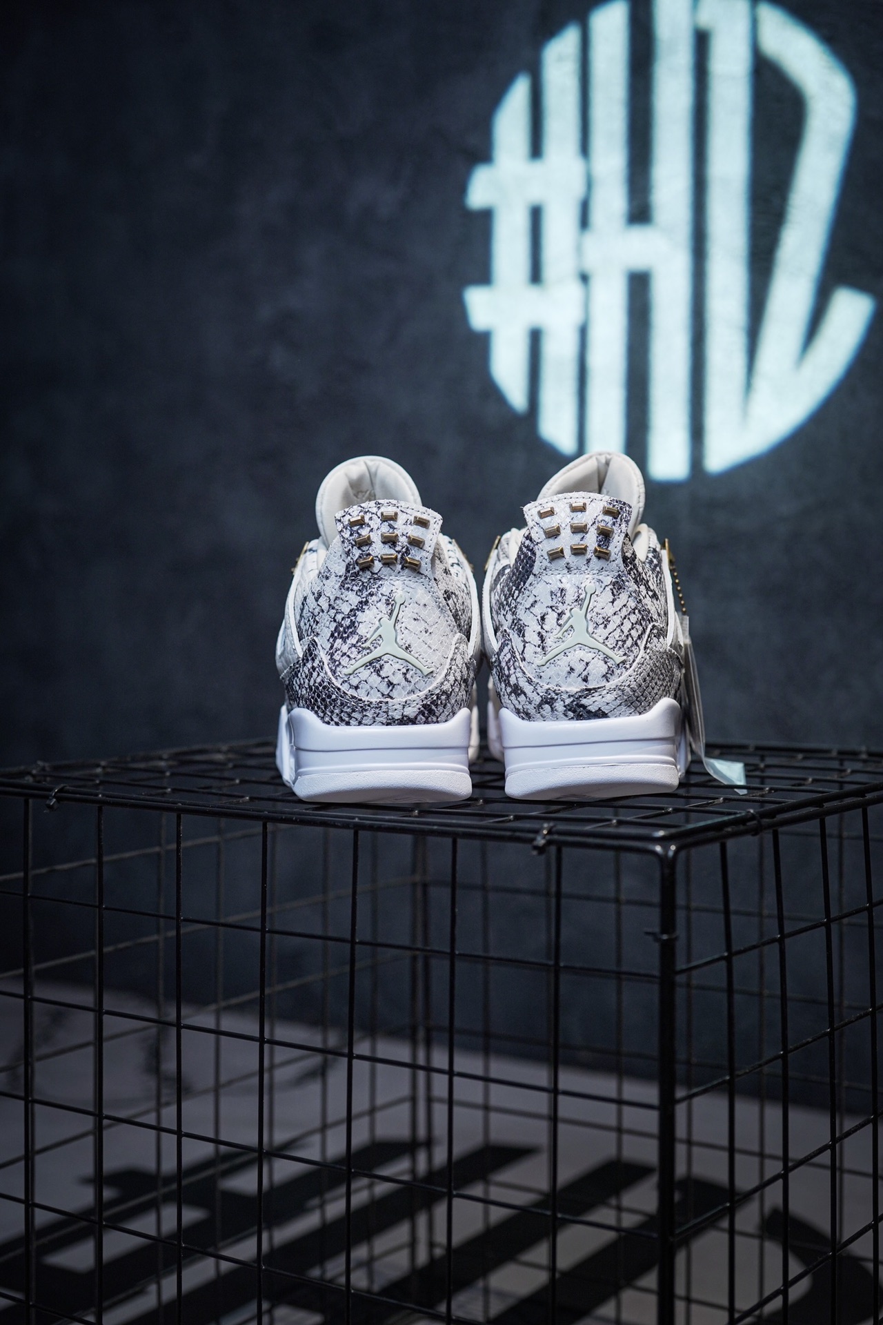 Air Jordan 4 Retro Snakeskin Gray and White Snakeskin
