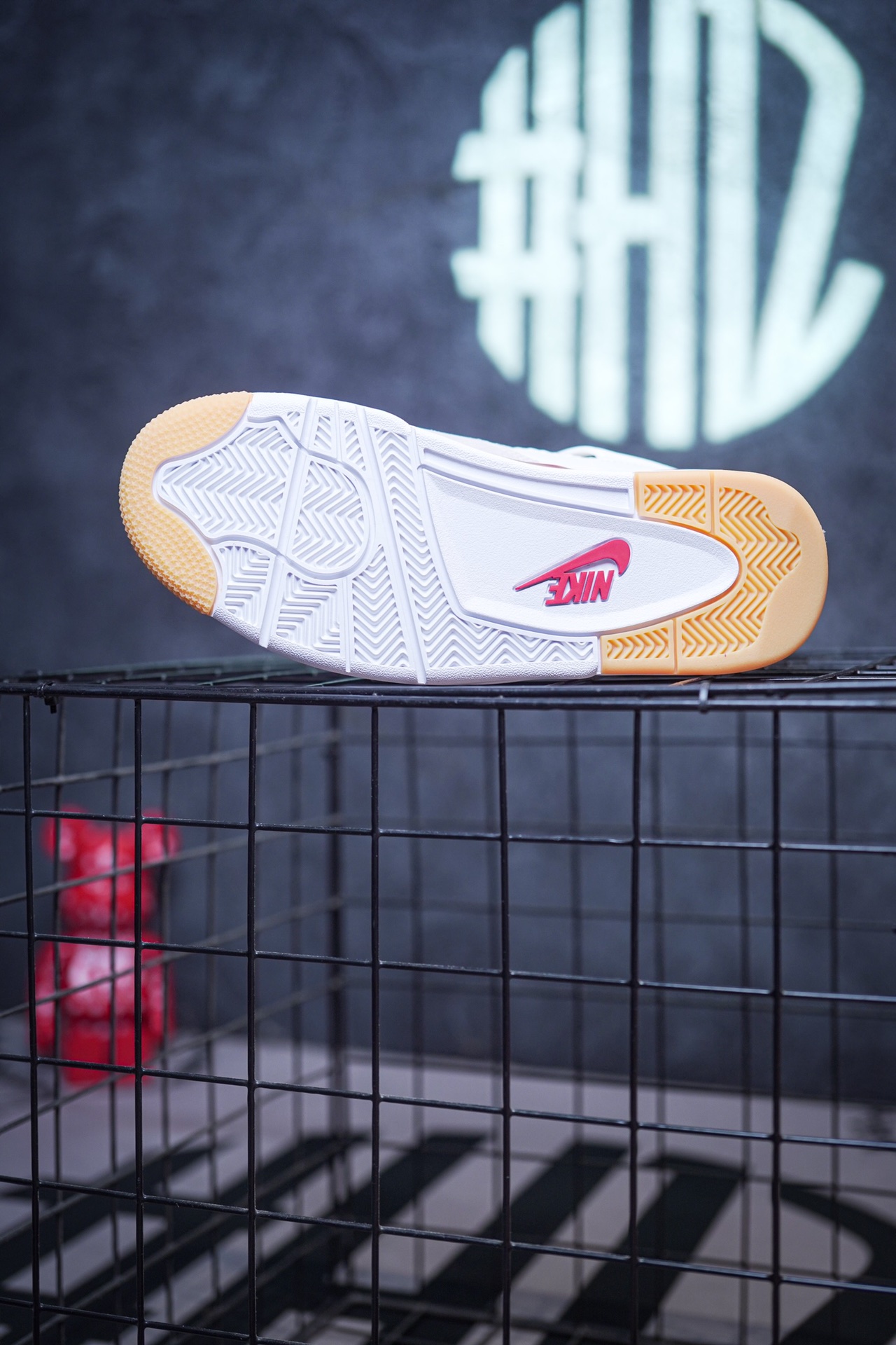 NK SB x Air Jordan 4 collaboration in white and red, military green, gray and brown, and red brick.