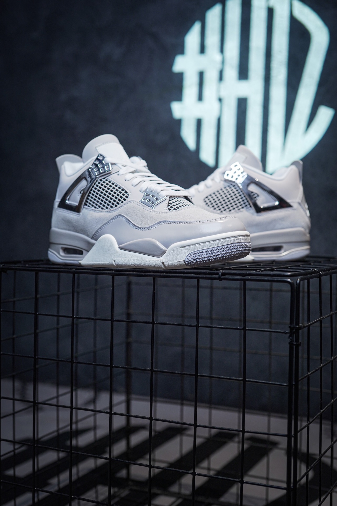 Air Jordan 4 Retro Pure Money Pure White Silver Buckle