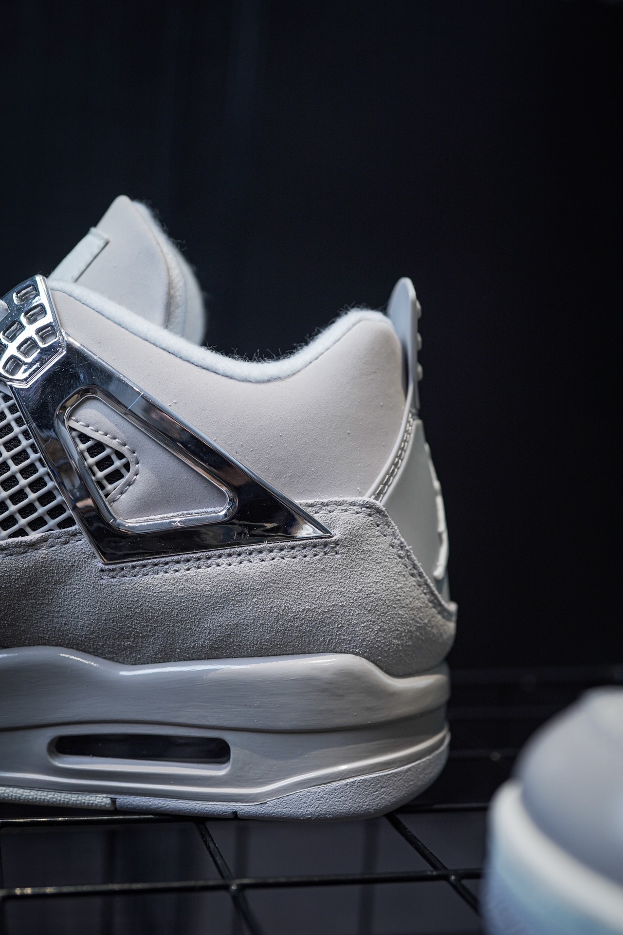 Air Jordan 4 Retro Pure Money Pure White Silver Buckle