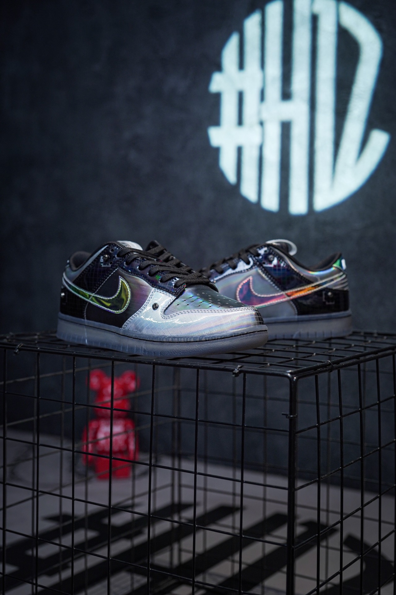 NIKE Dunk Low "HyperfIat" Black and Multi-Color