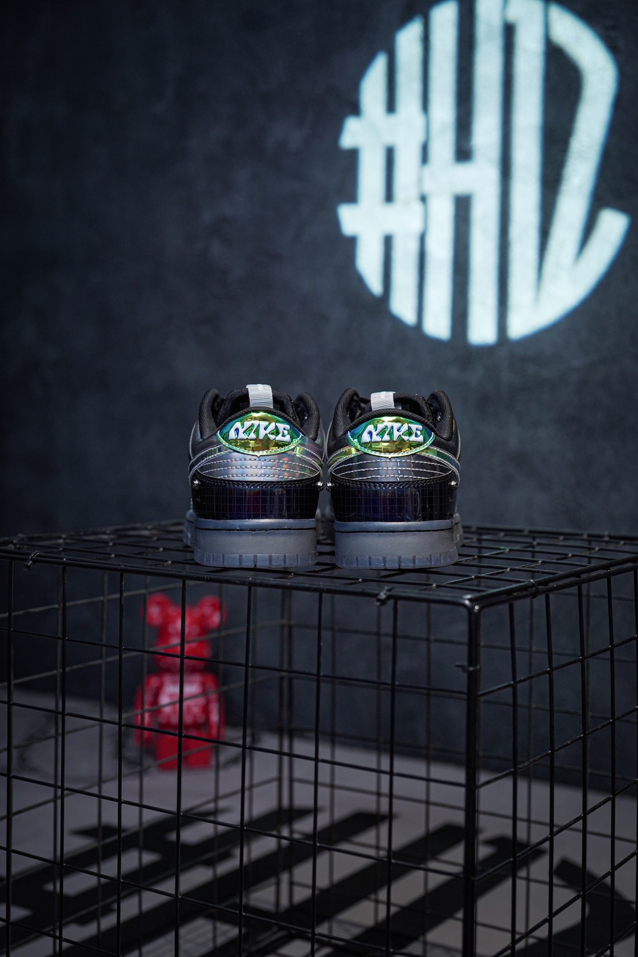 NIKE Dunk Low "HyperfIat" Black and Multi-Color