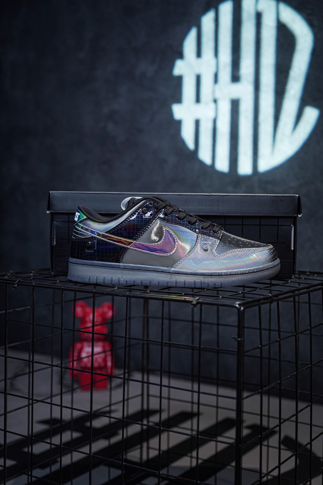 NIKE Dunk Low "HyperfIat" Black and Multi-Color