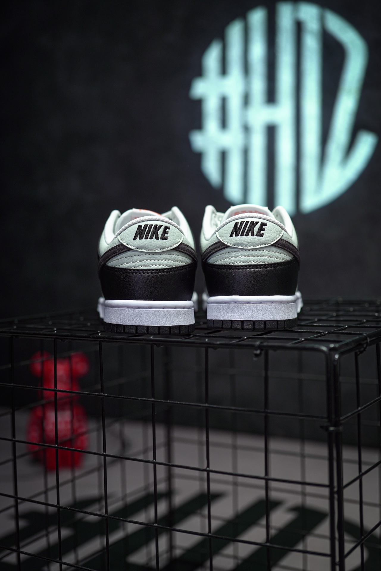 Nike Dunk Low Black Total Orange Mini Swoosh