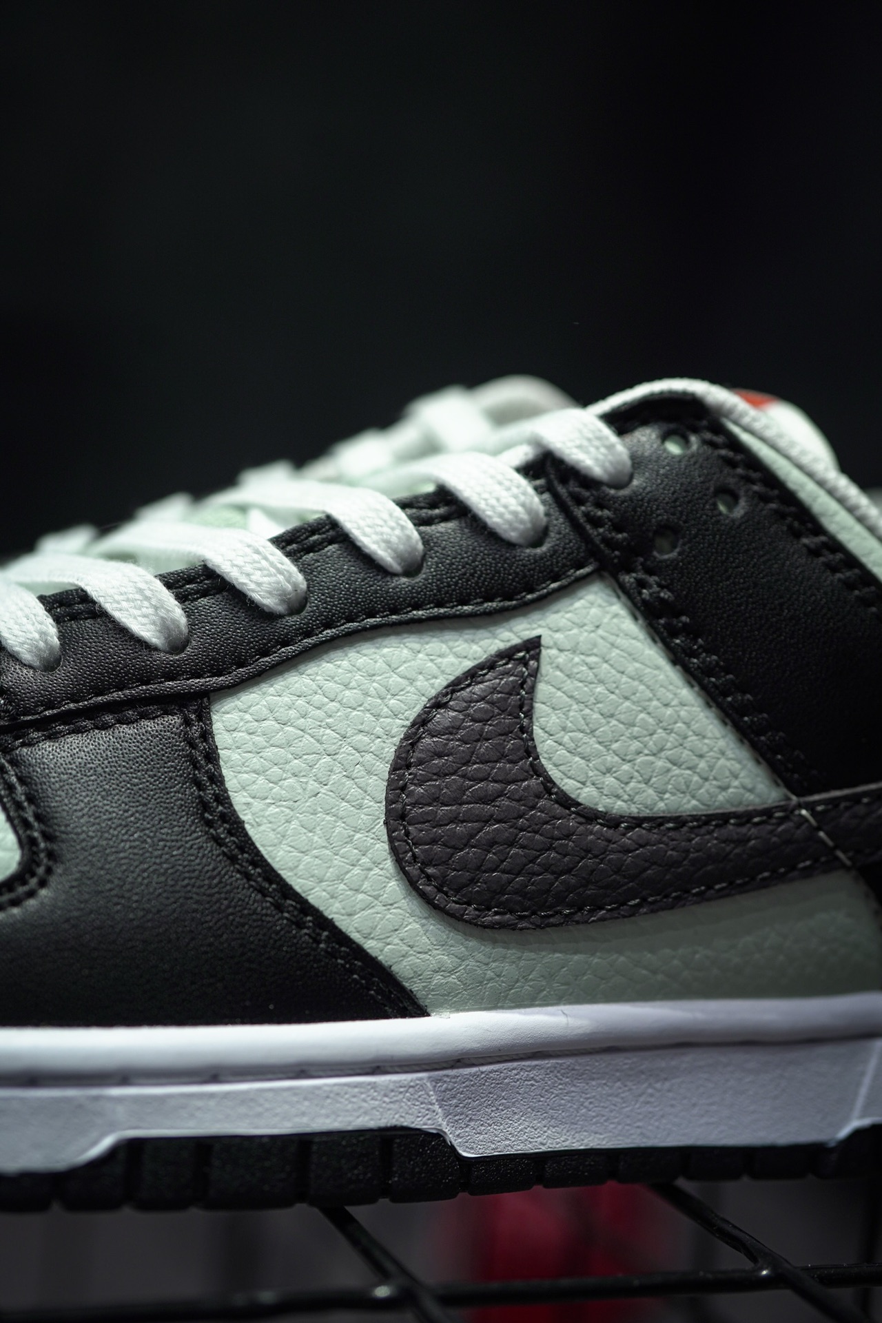 Nike Dunk Low Black Total Orange Mini Swoosh