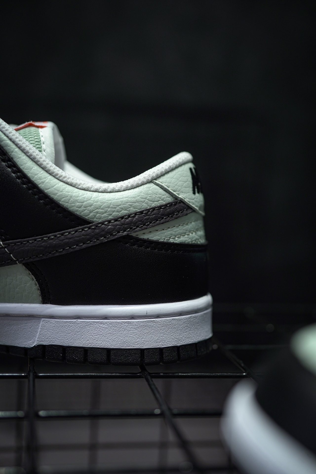 Nike Dunk Low Black Total Orange Mini Swoosh