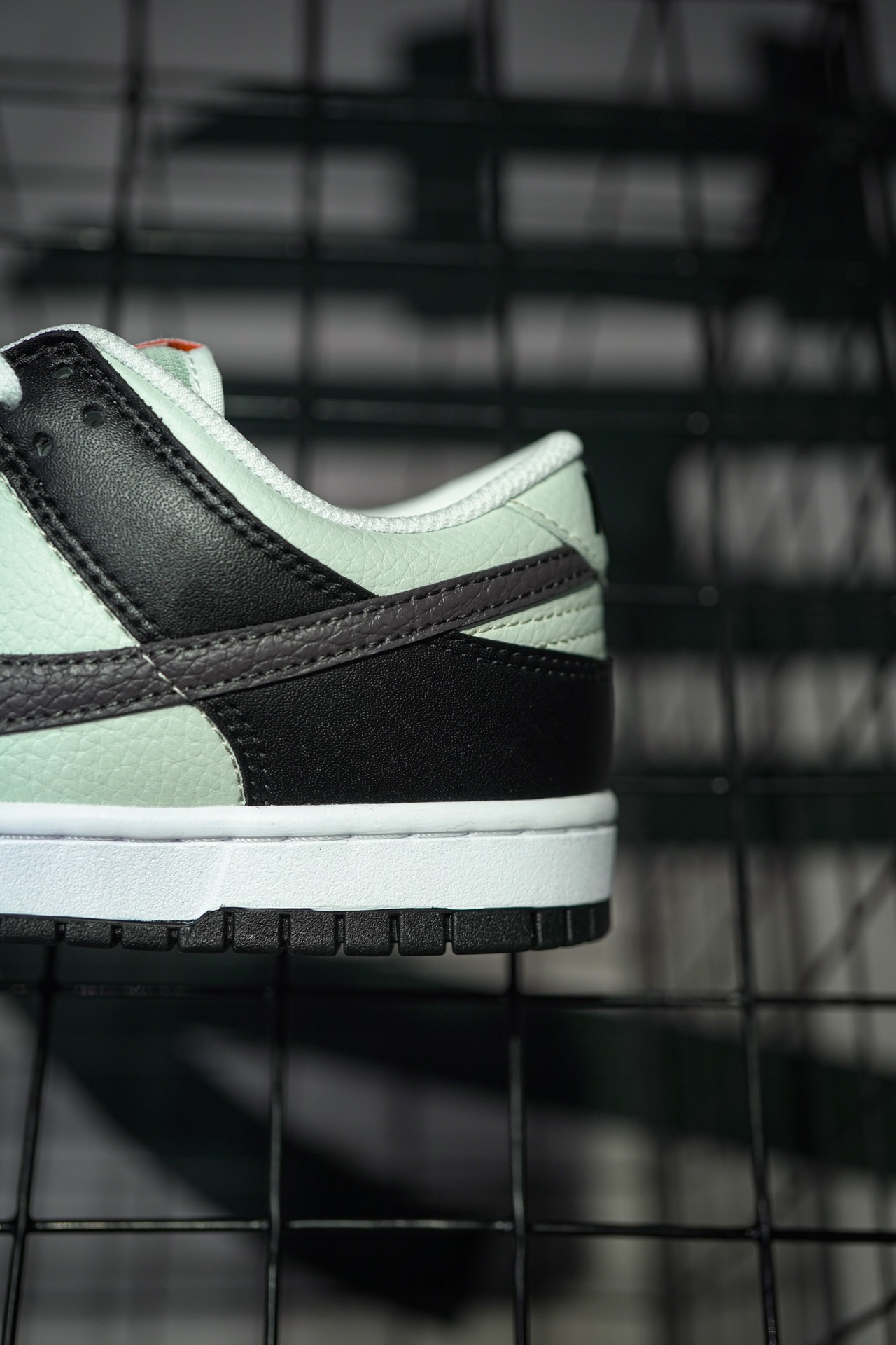 Nike Dunk Low Black Total Orange Mini Swoosh