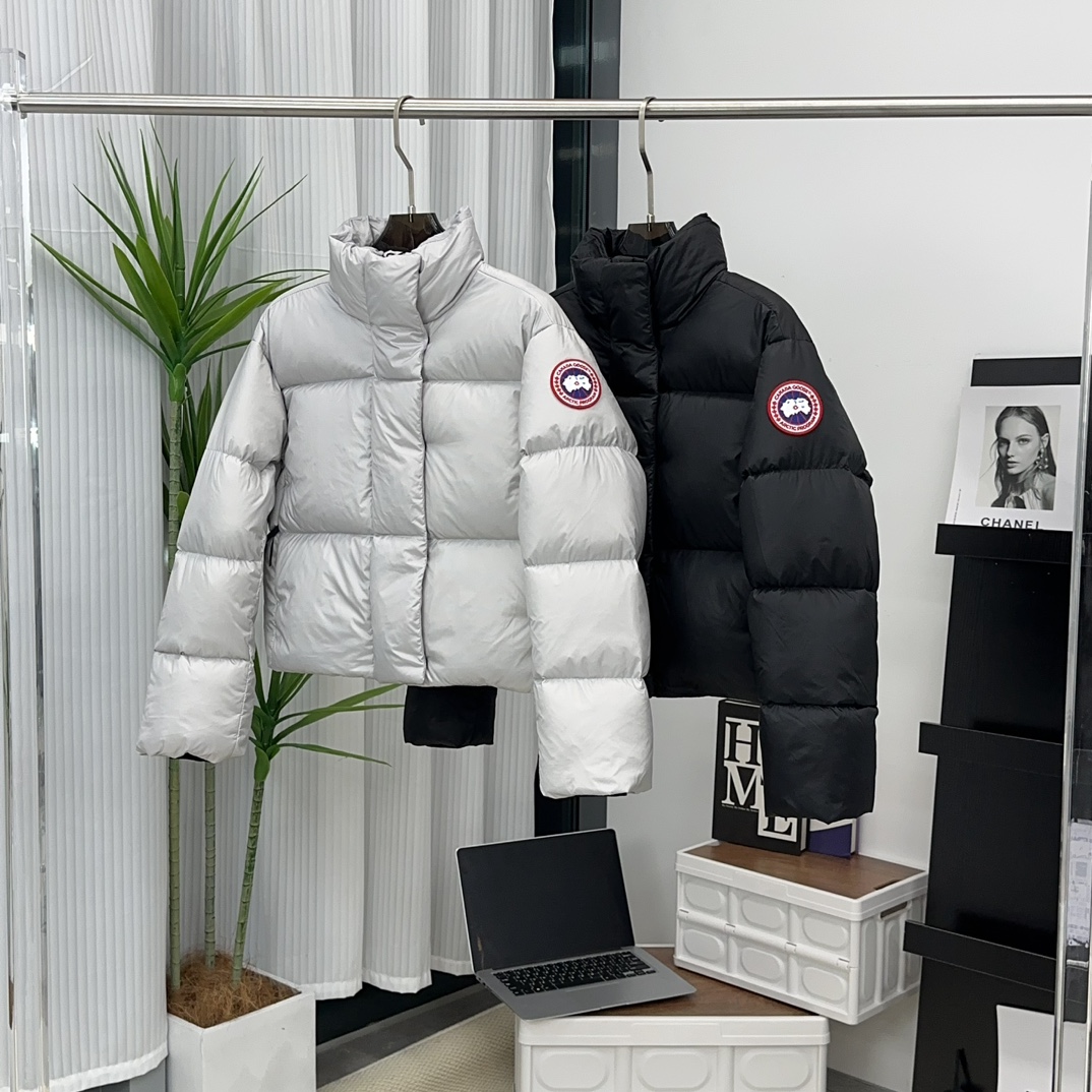 CANADA GOOSE 2023FW Cypress Series Women's Short Shiny Down Jacket