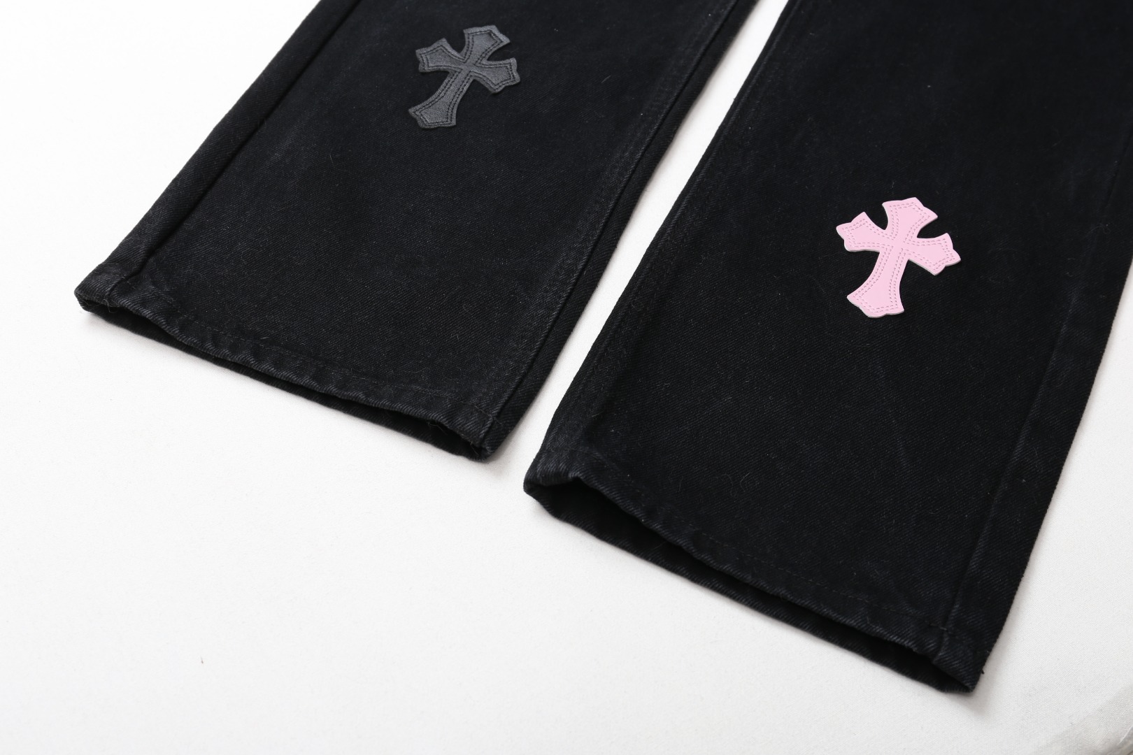 Chrome Hearts black and pink denim pants in 5 colors