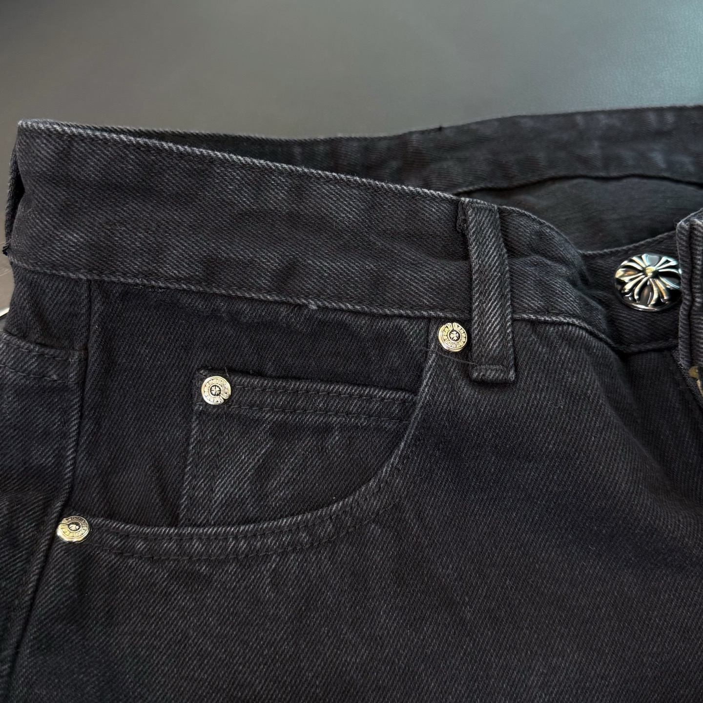 Chrome Hearts black and pink denim pants in 5 colors
