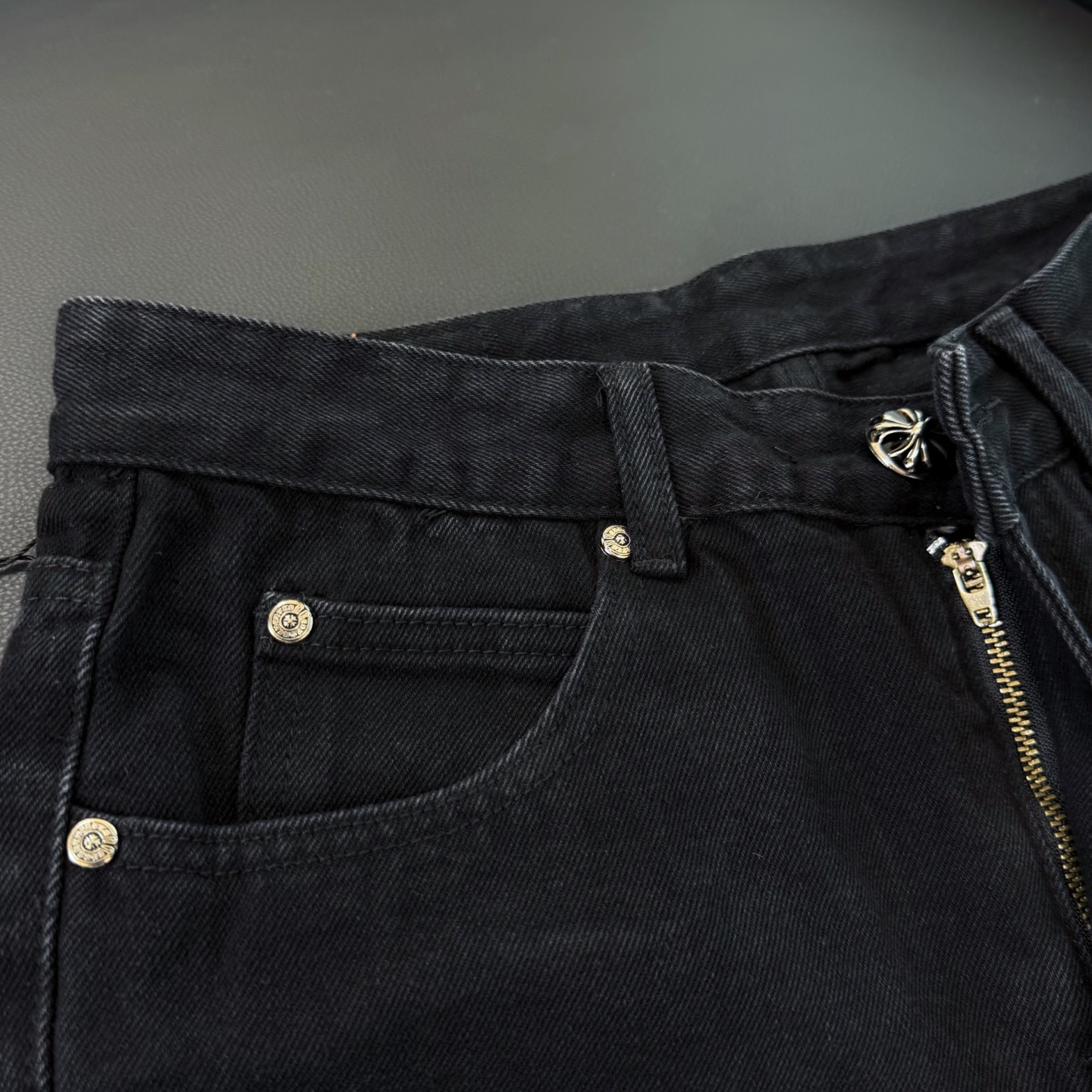Chrome Hearts black and pink denim pants in 5 colors