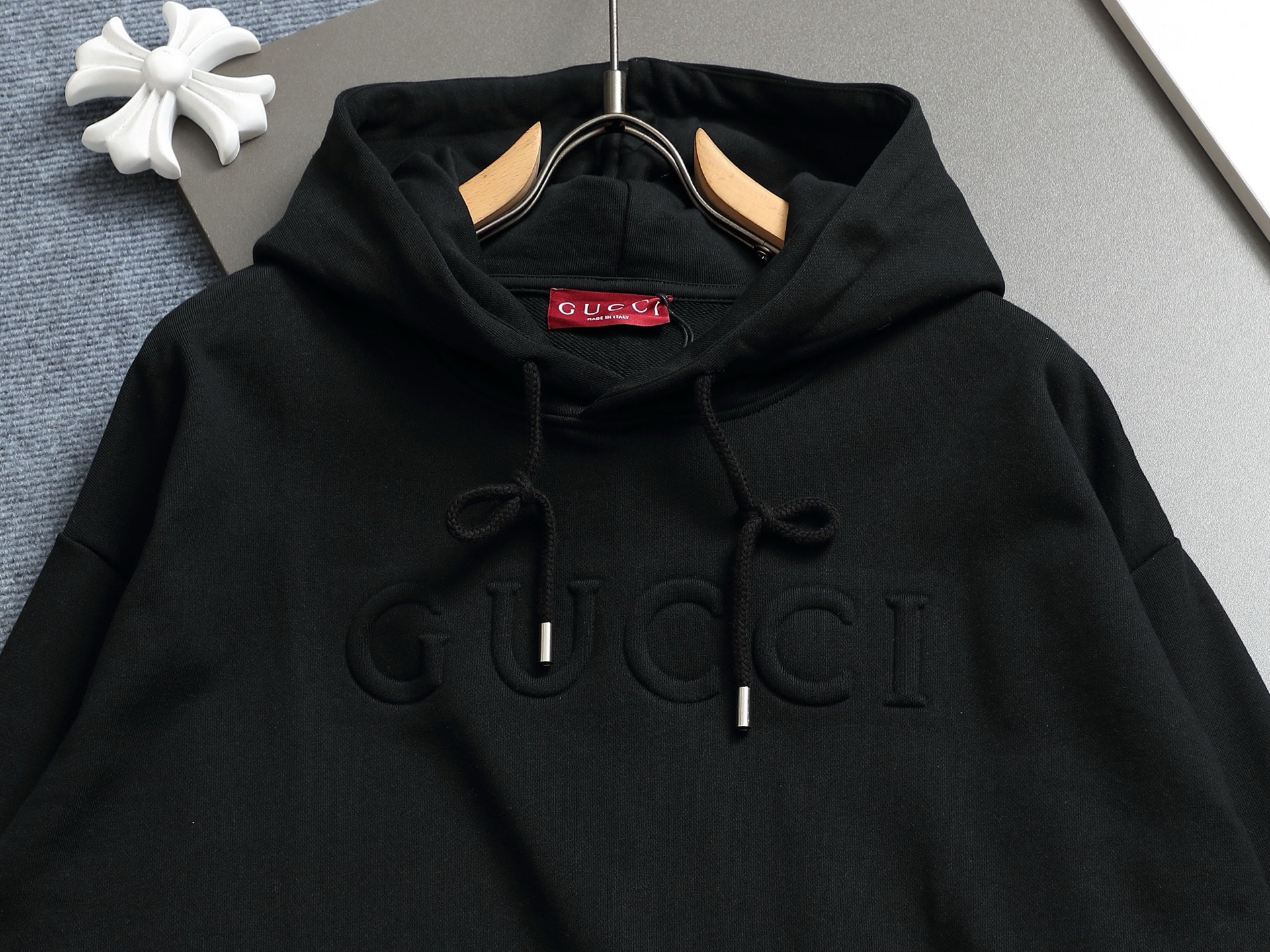 Gucci super classic color-block printed hoodie