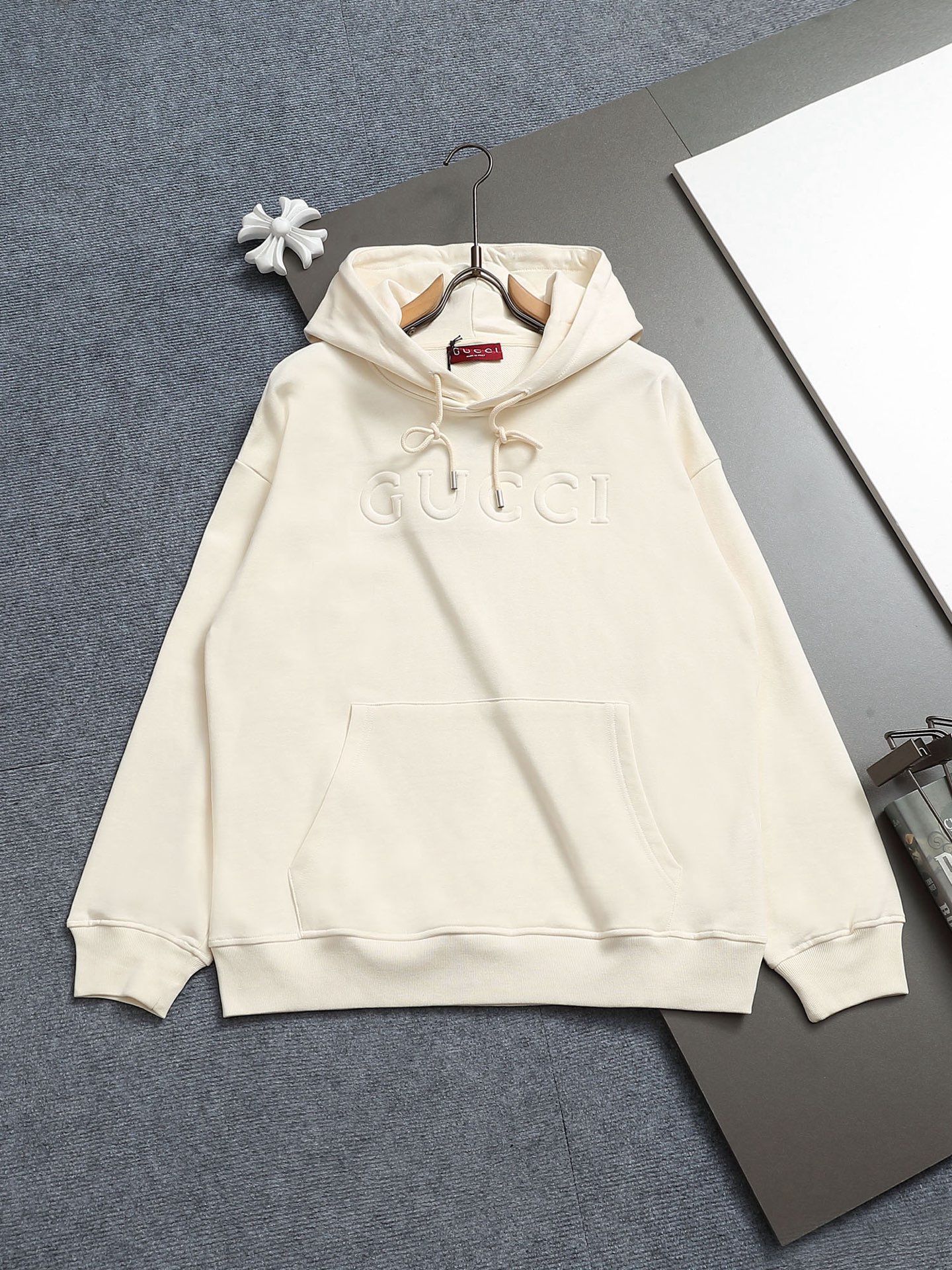 Gucci super classic color-block printed hoodie