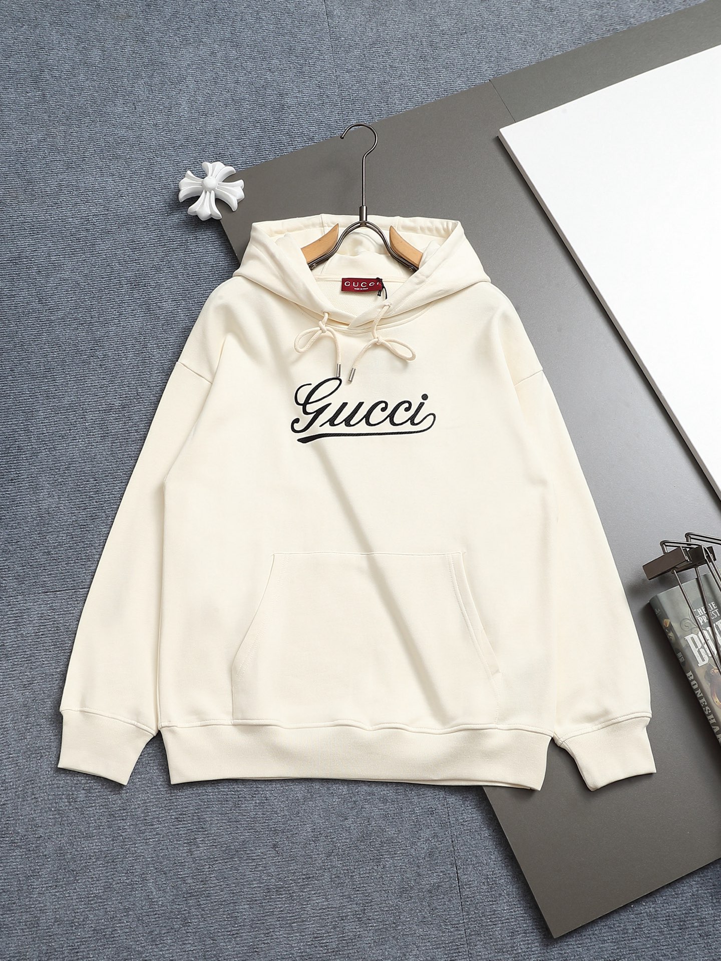 Gucci super classic color-block printed hoodie