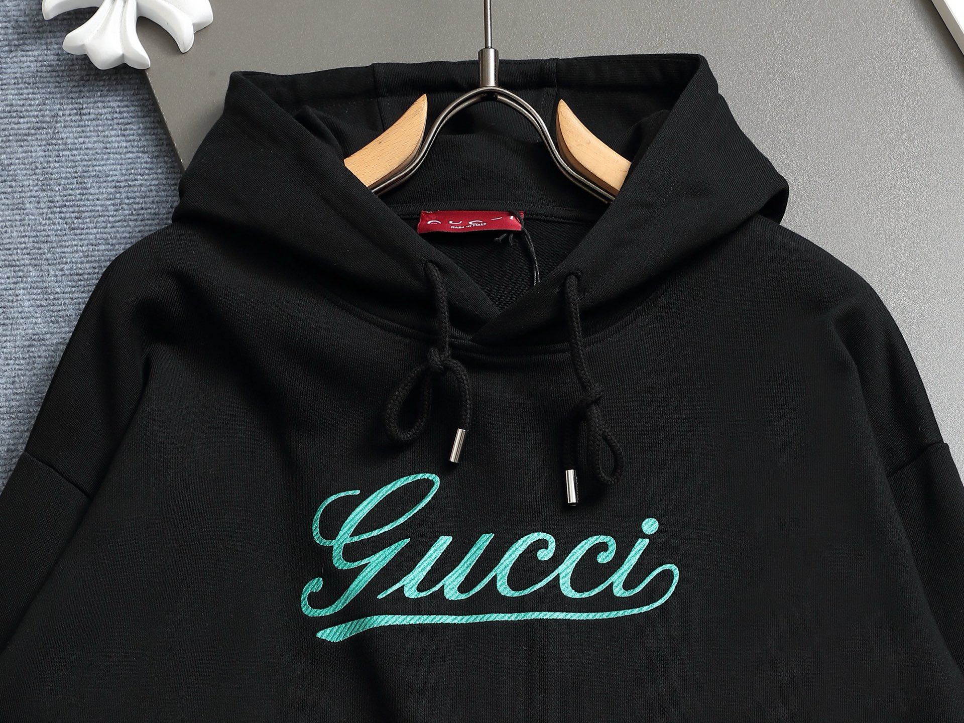 Gucci super classic color-block printed hoodie