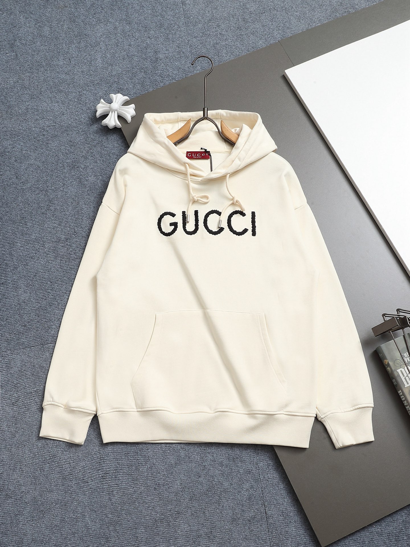Gucci super classic color-block printed hoodie
