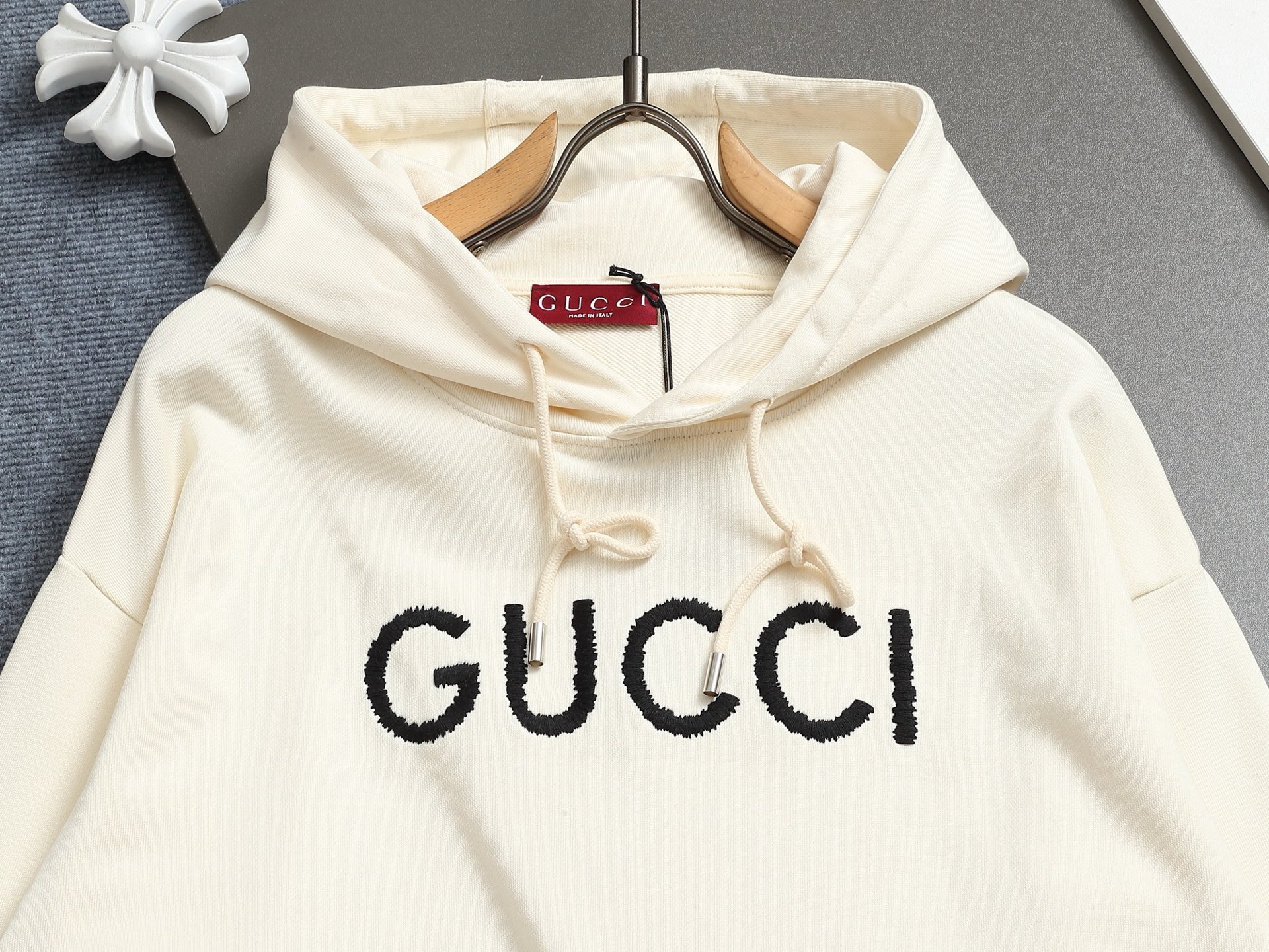 Gucci super classic color-block printed hoodie