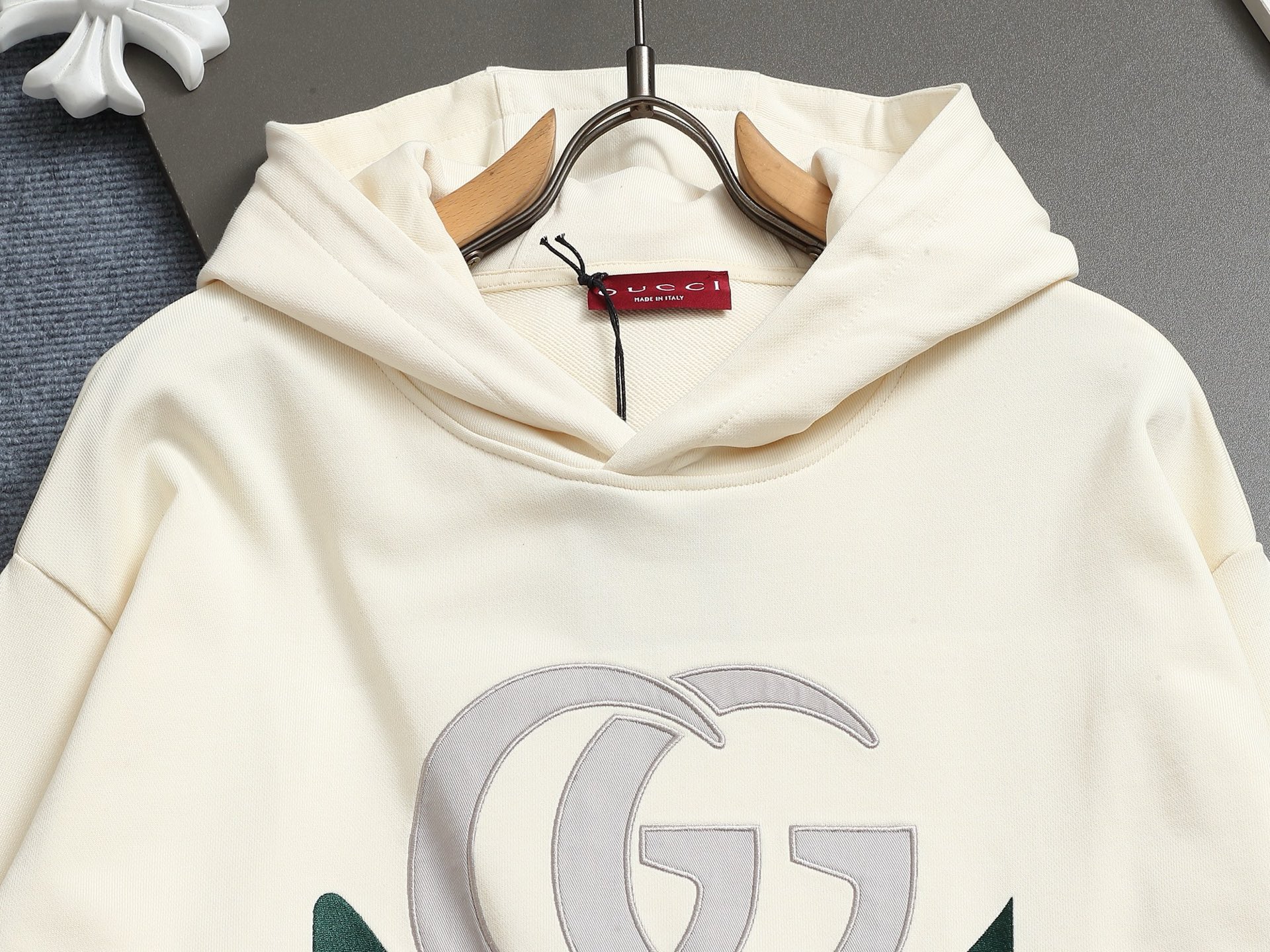 Gucci super classic color-block printed hoodie