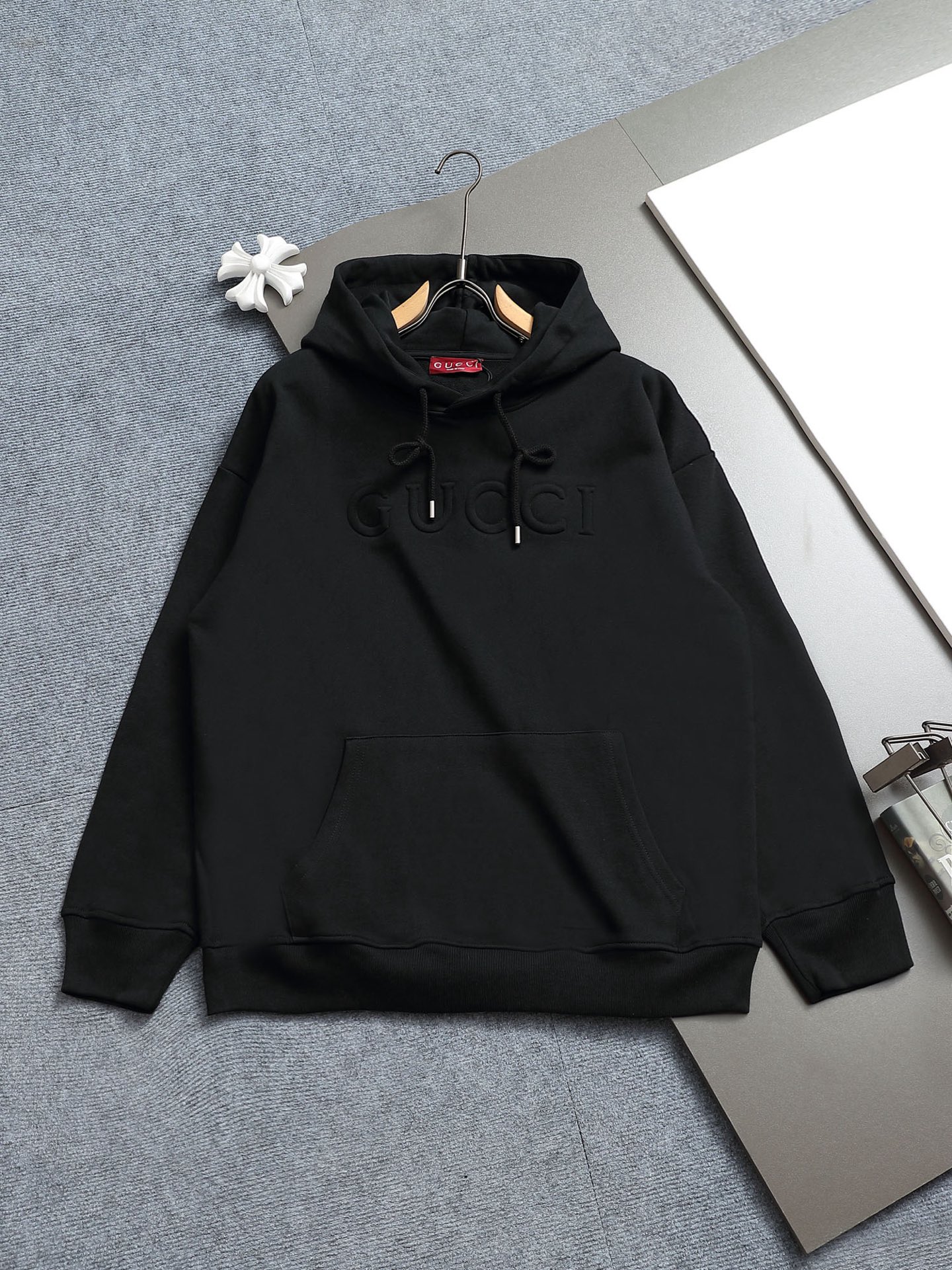 Gucci super classic color-block printed hoodie