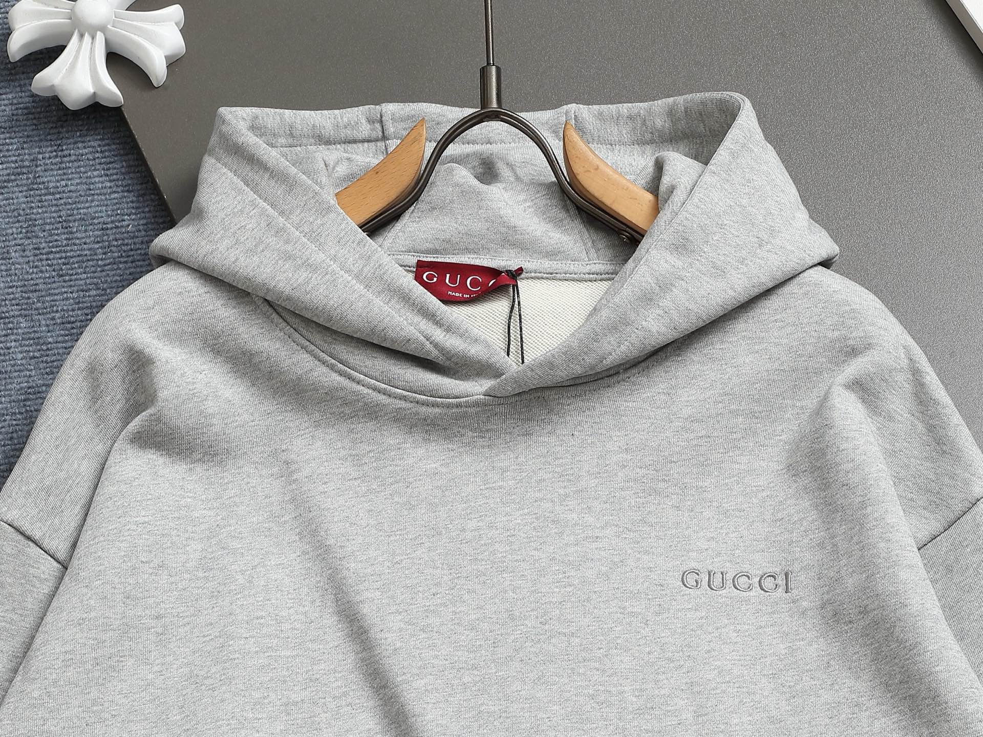 Gucci super classic color-block printed hoodie