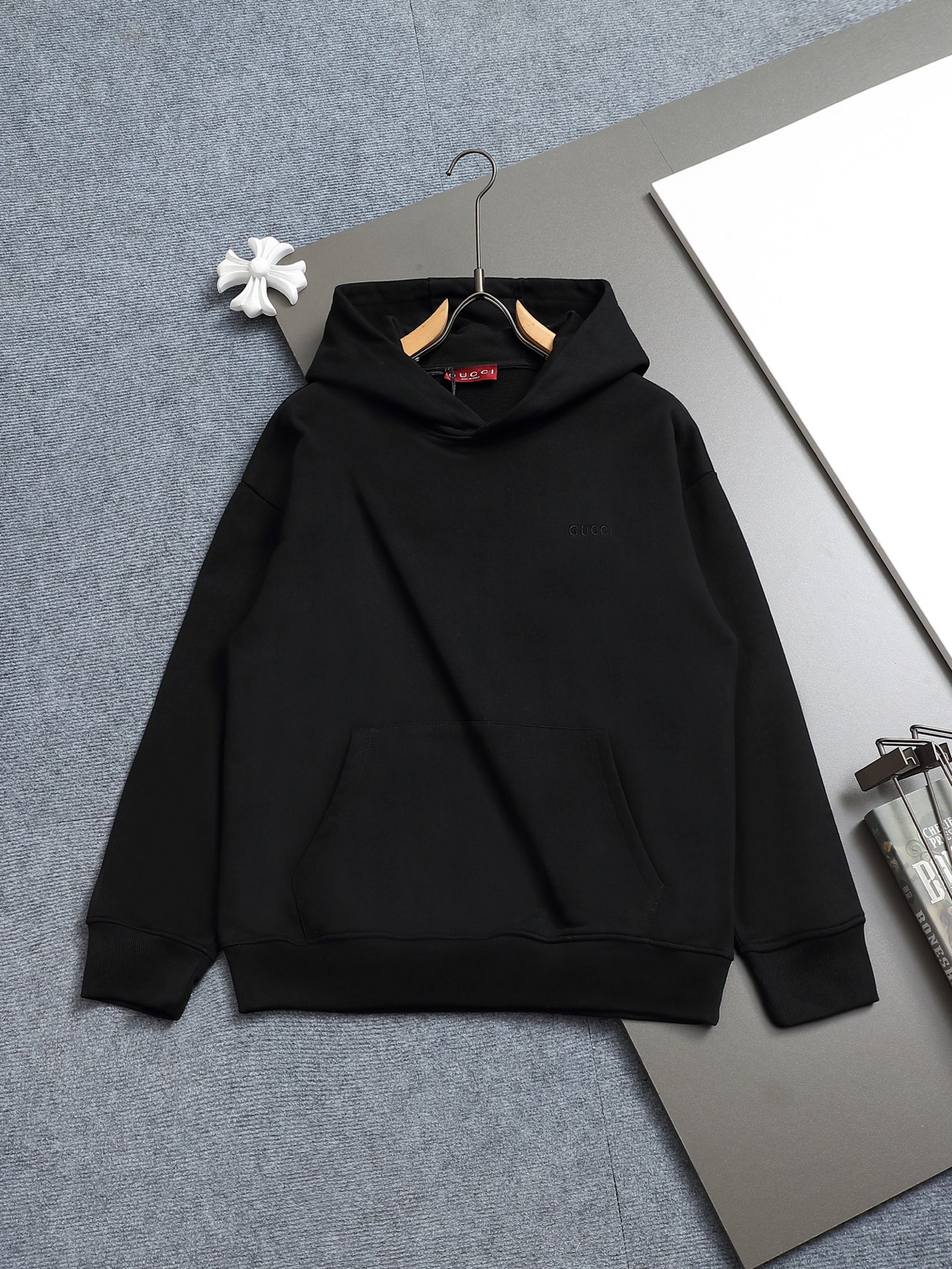 Gucci super classic color-block printed hoodie