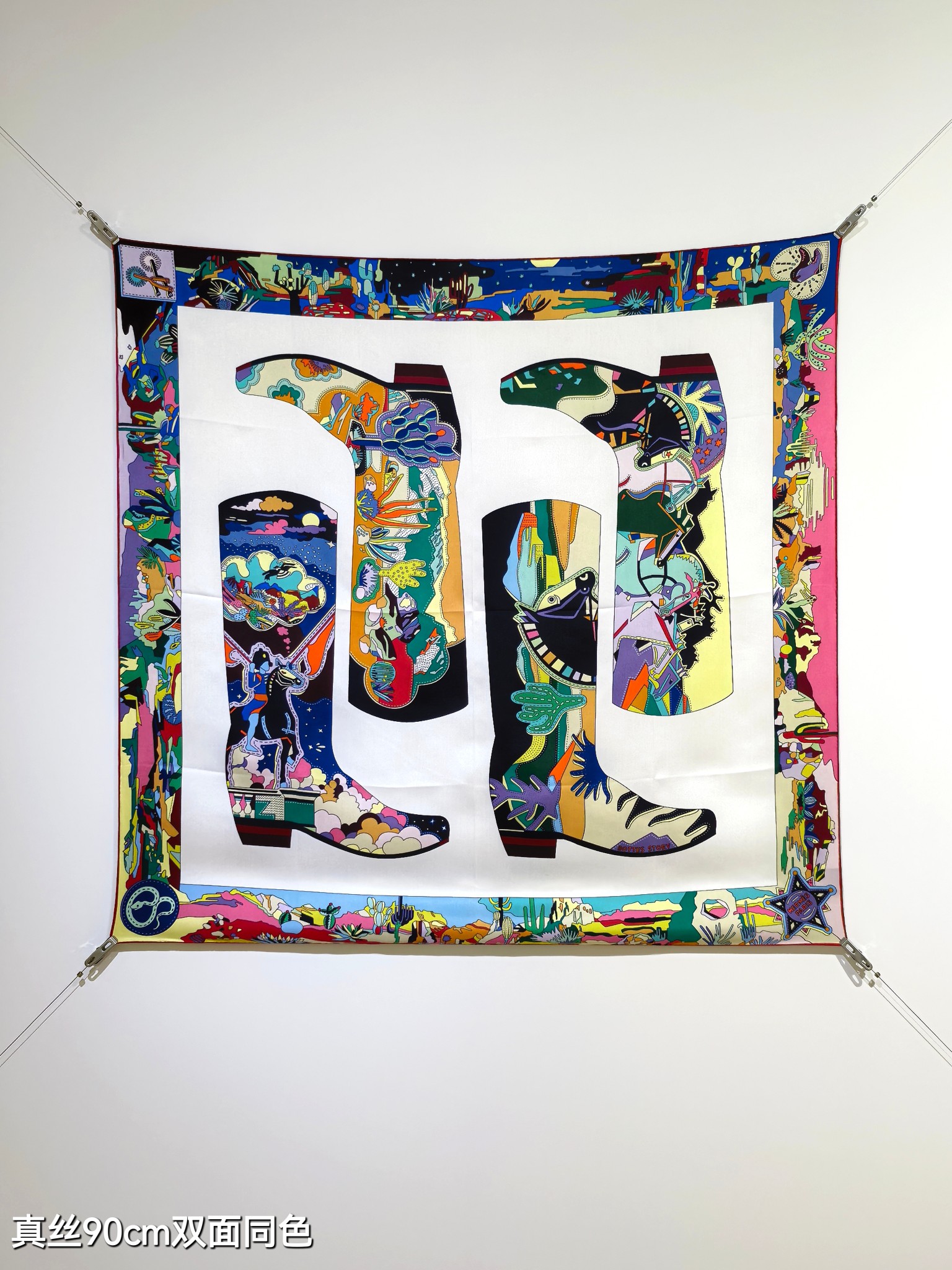 Hermès leather boots story scarf