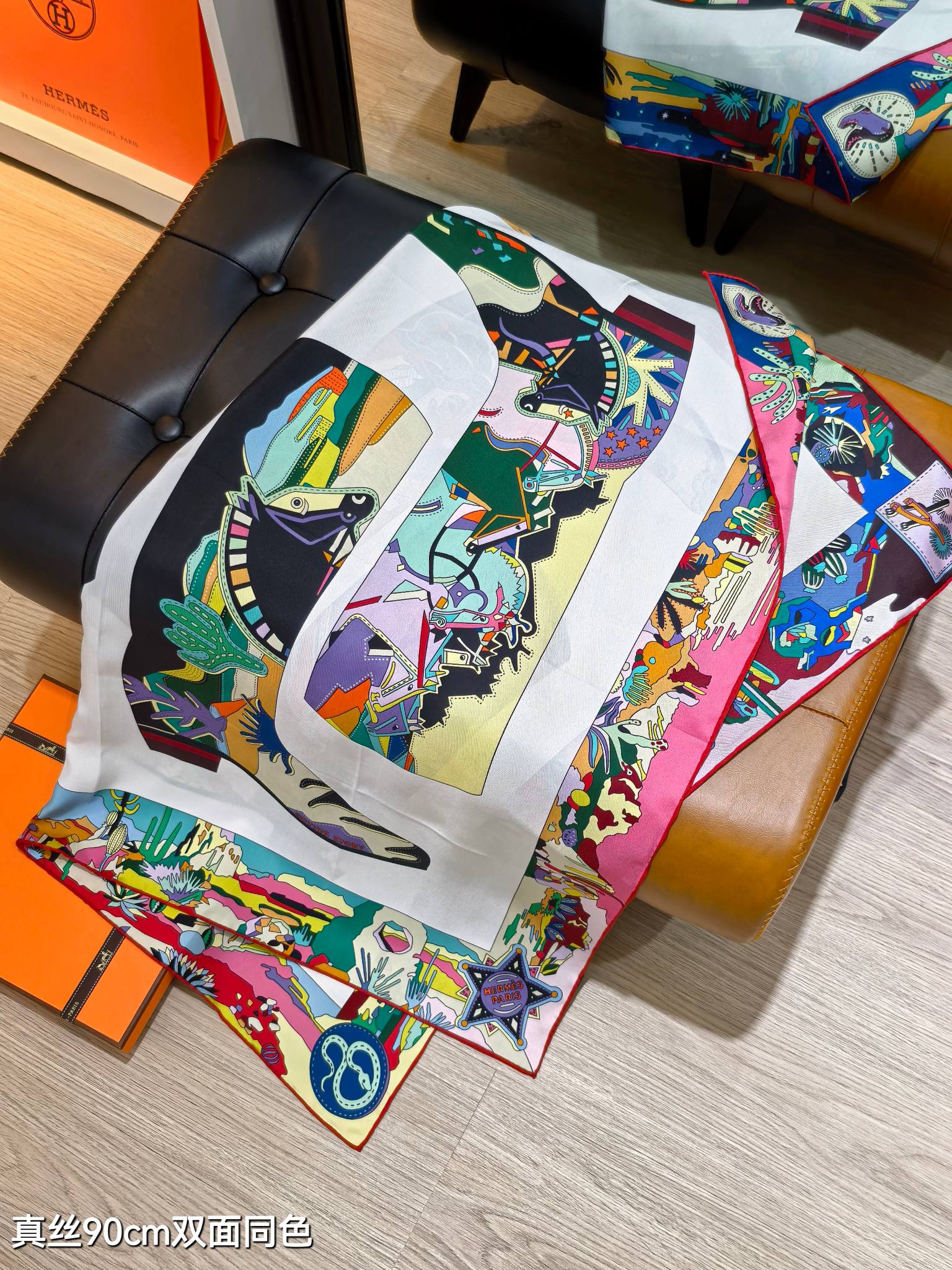 Hermès leather boots story scarf