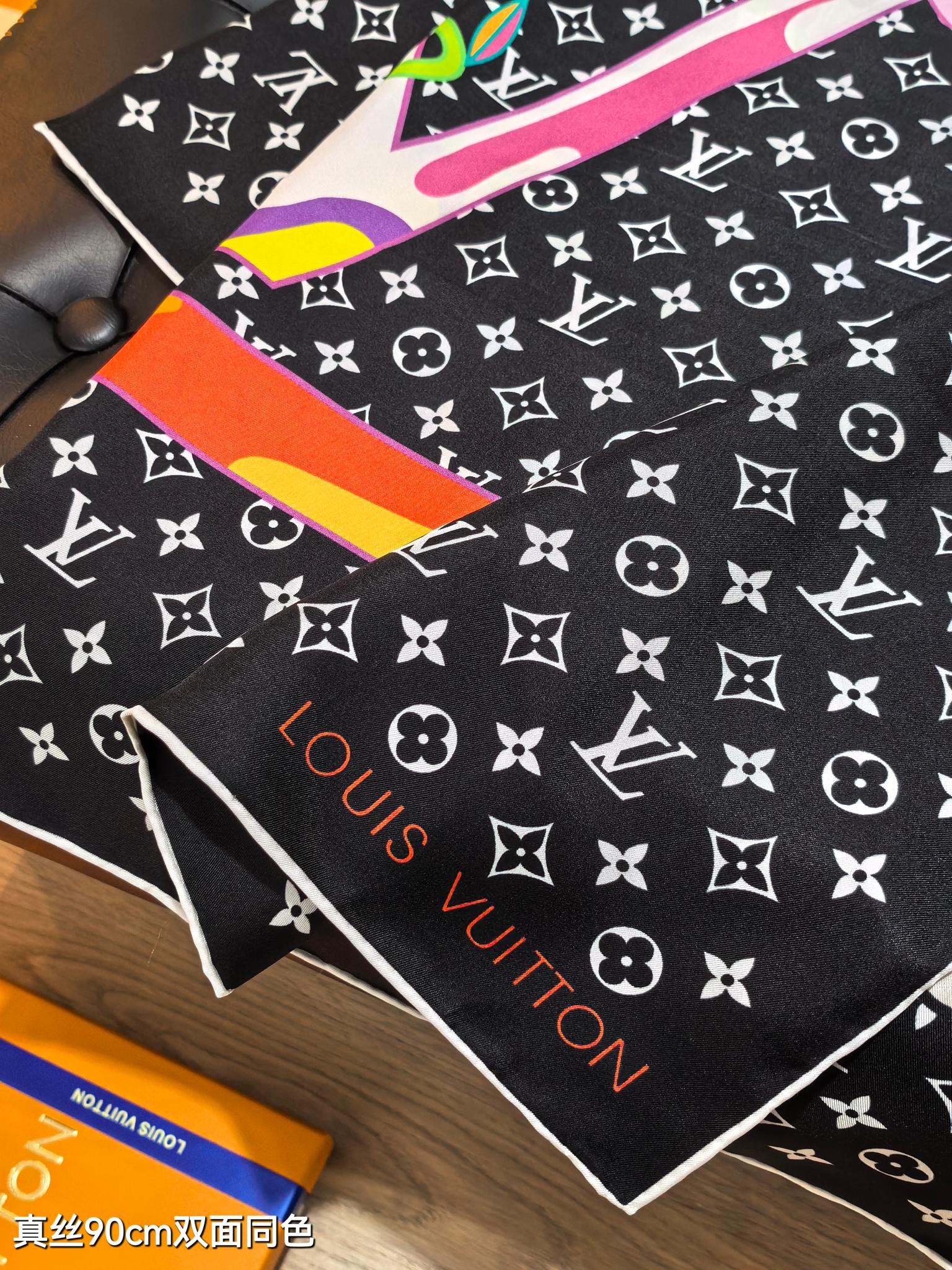 LV x TM monogrammed ultra-flat scarf