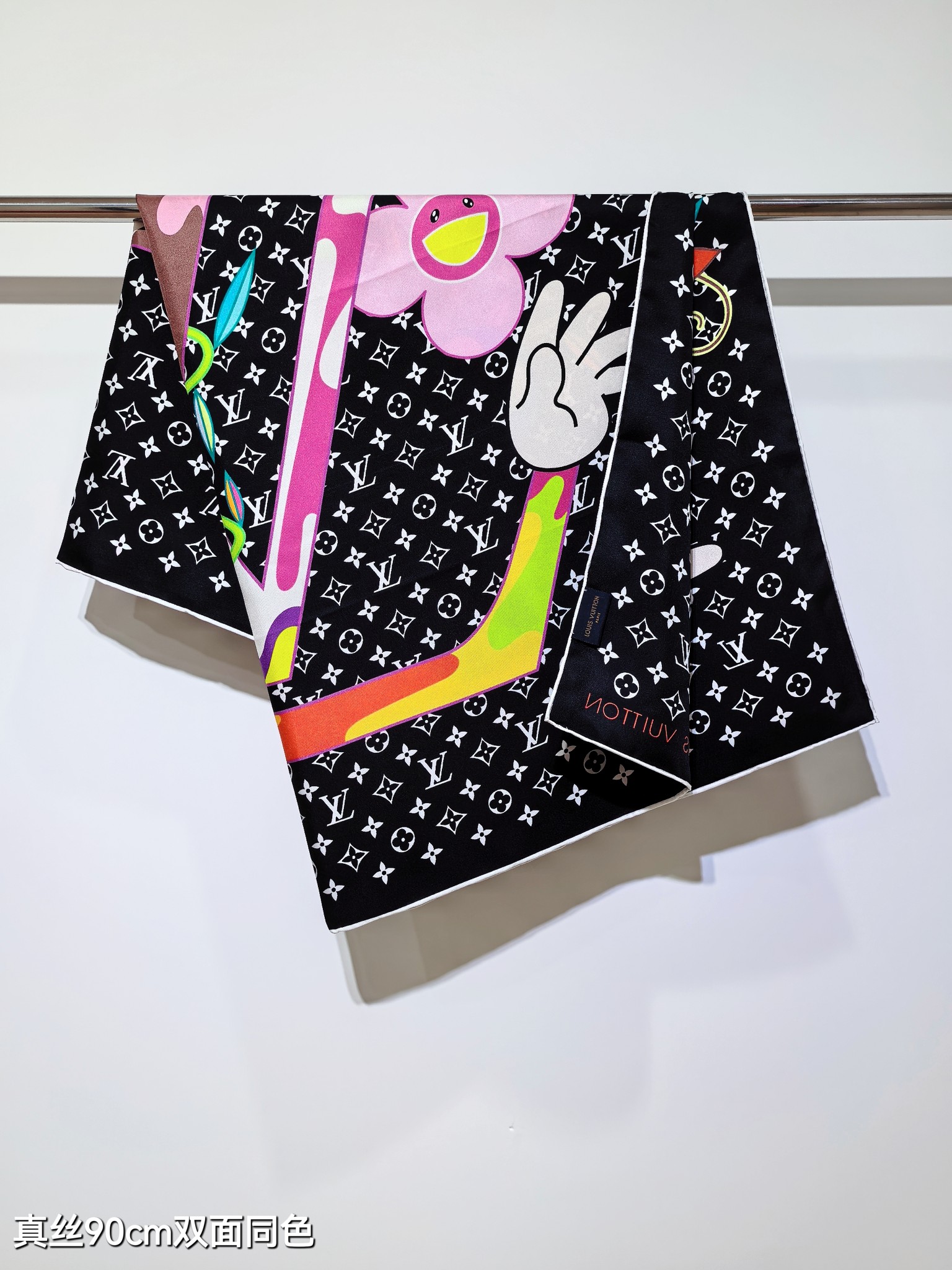 LV x TM monogrammed ultra-flat scarf