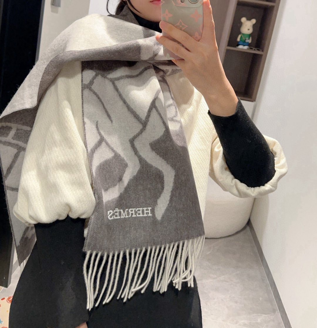 Hermès scarf in three colors