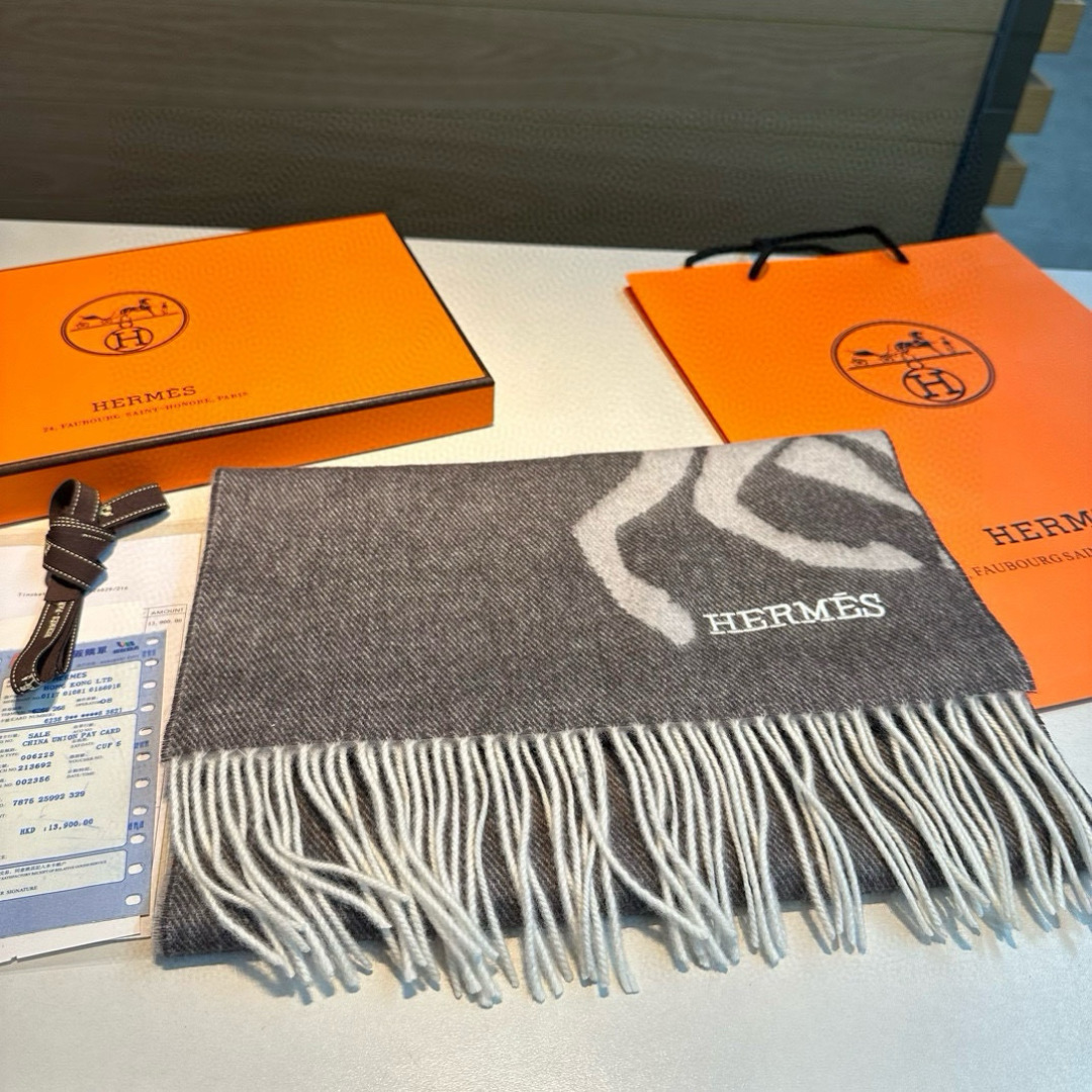 Hermès scarf in three colors
