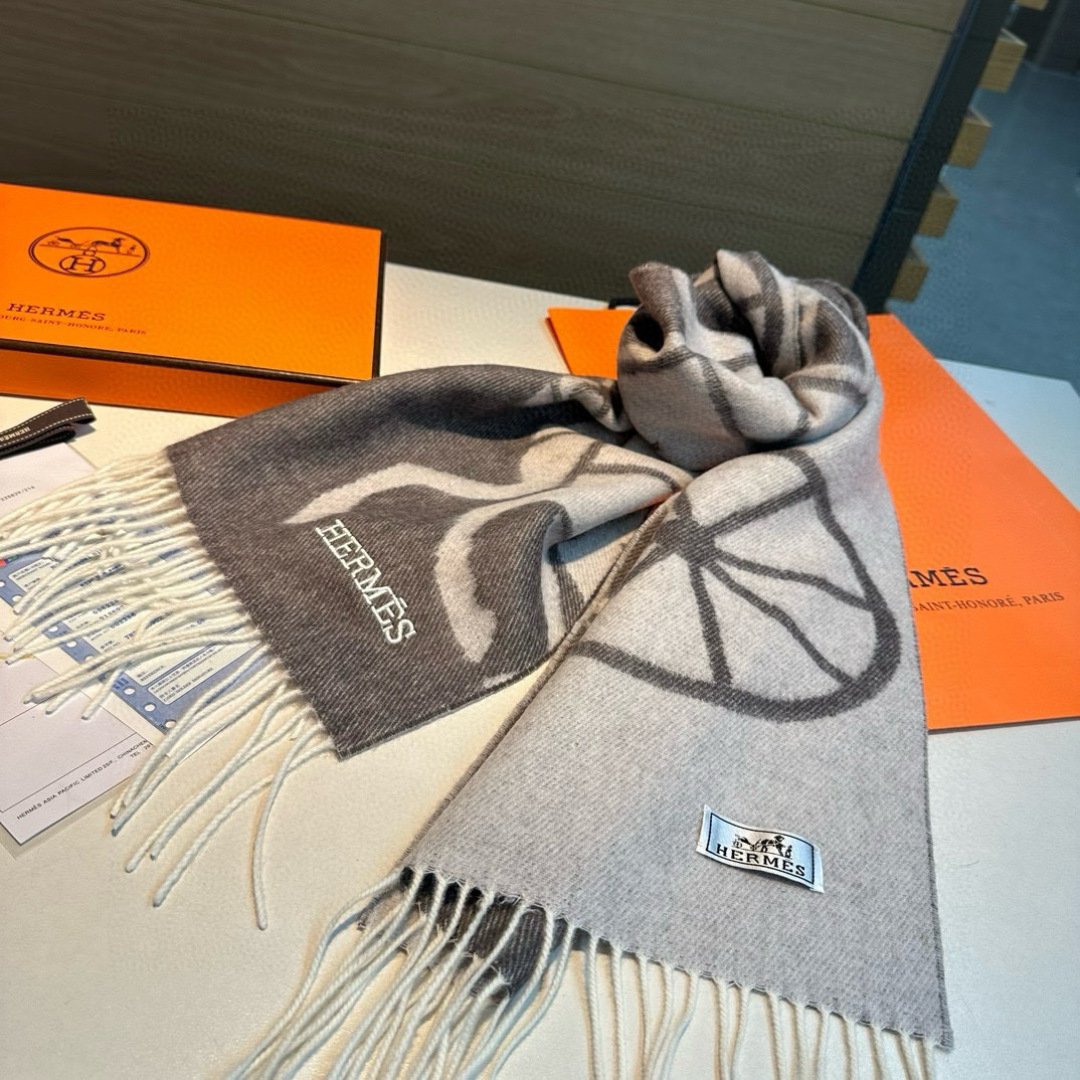 Hermès scarf in three colors