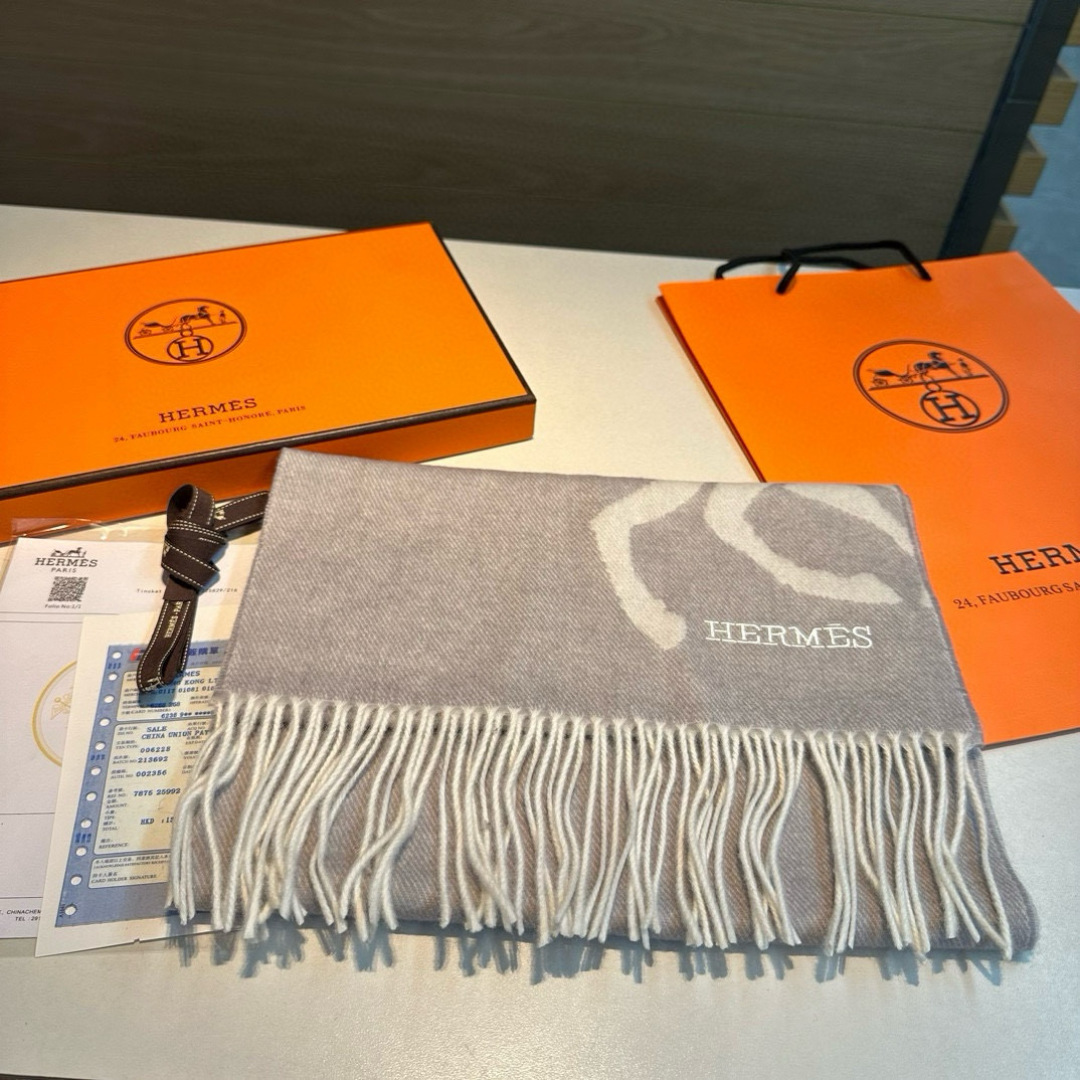 Hermès scarf in three colors
