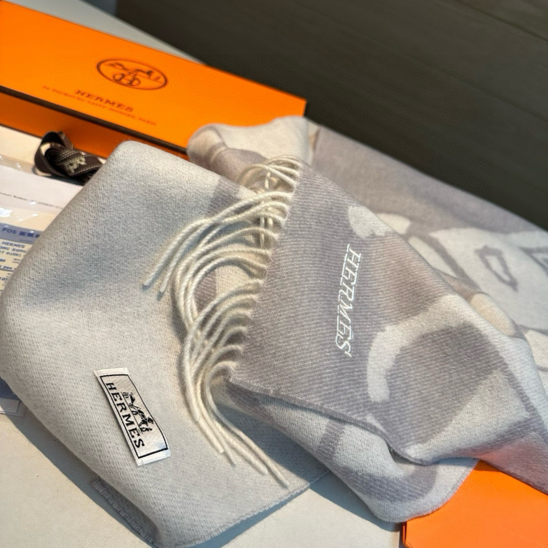 Hermès scarf in three colors