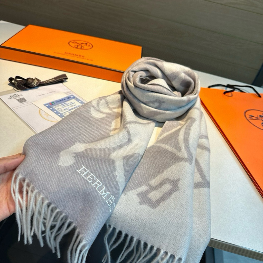 Hermès scarf in three colors