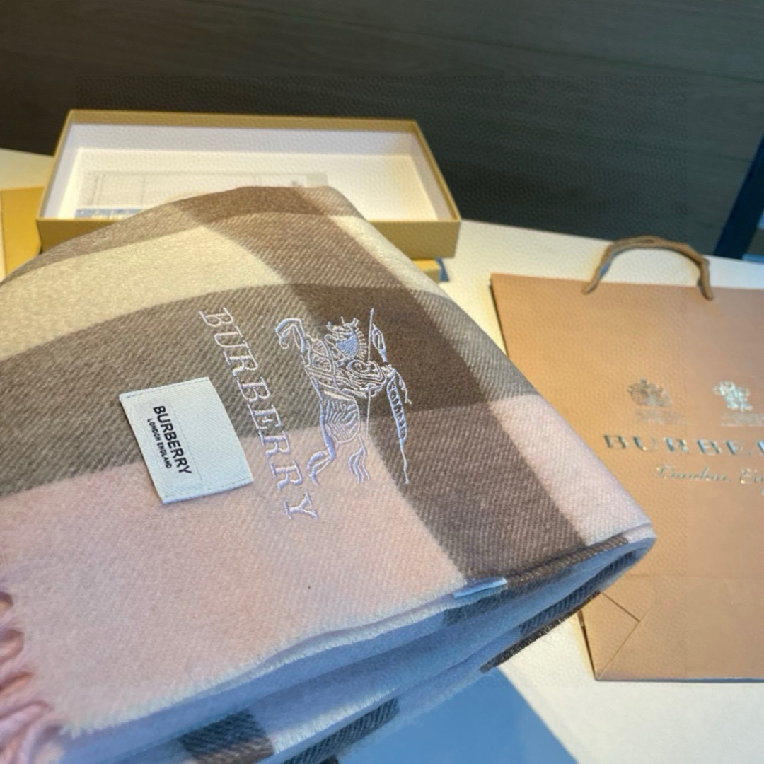 Burberry Warhorse Embroidered Classic Check Shawl