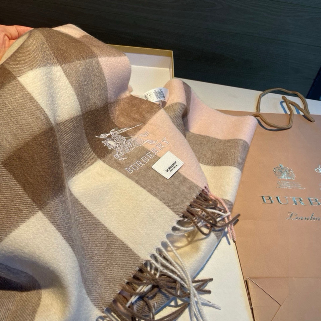 Burberry Warhorse Embroidered Classic Check Shawl