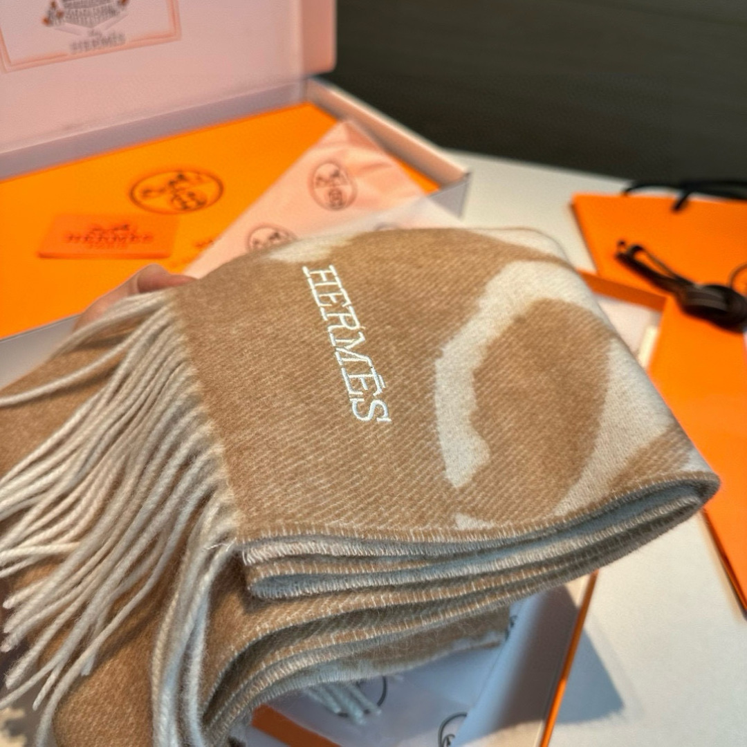 Hermès scarf in three colors