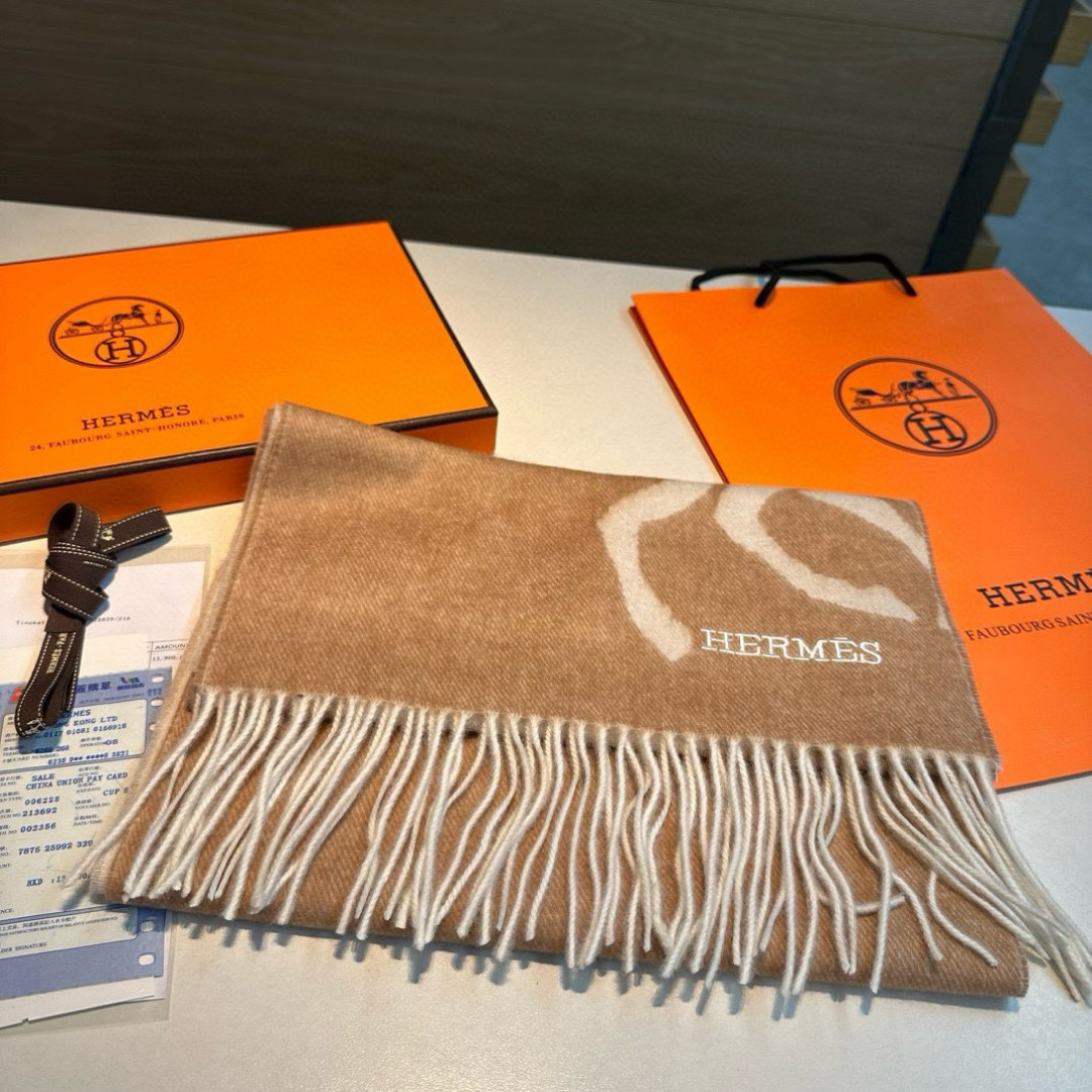 Hermès scarf in three colors