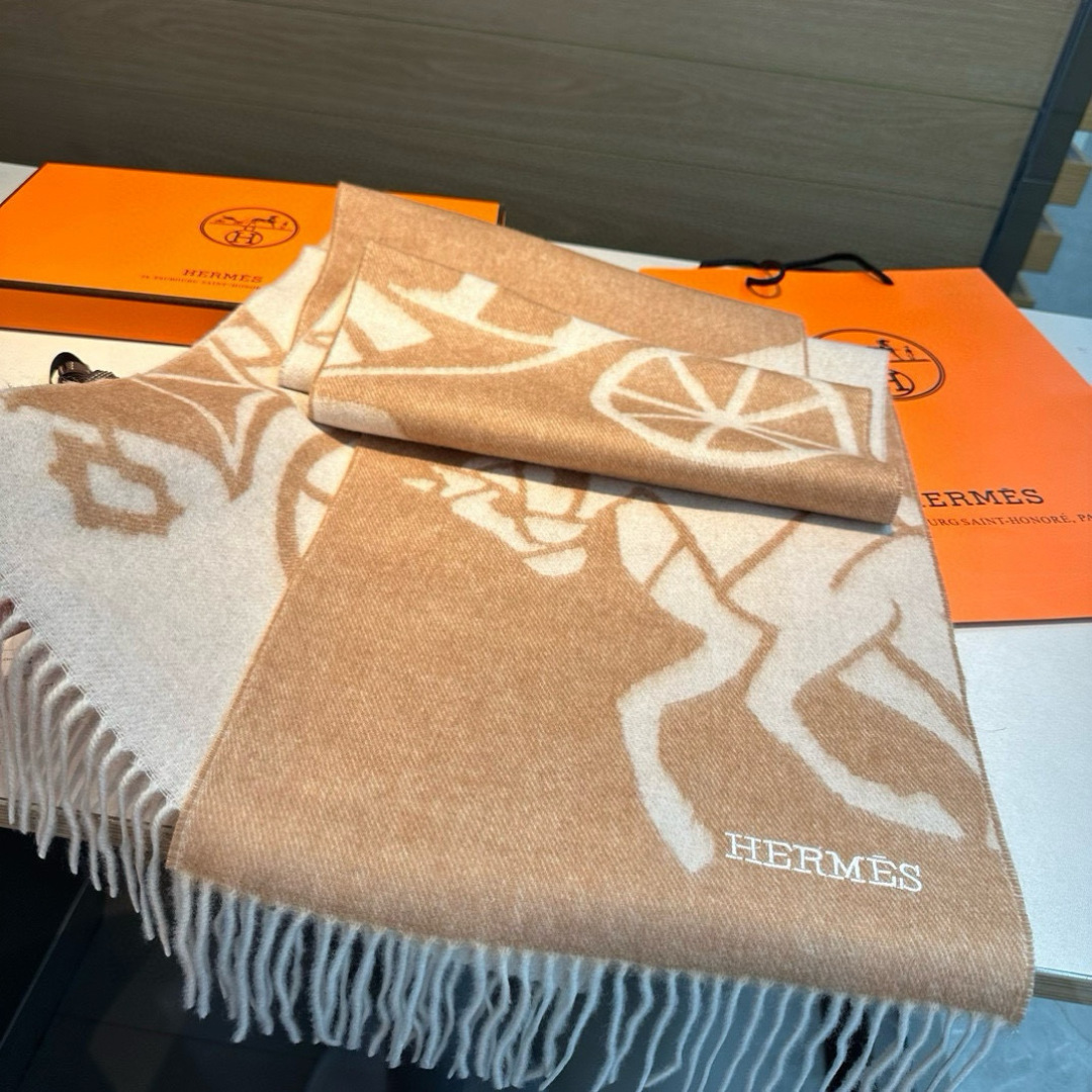Hermès scarf in three colors