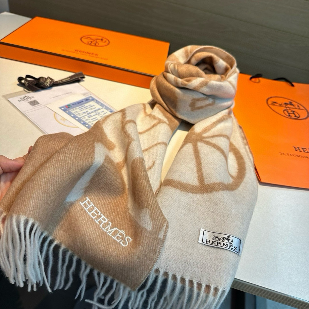 Hermès scarf in three colors