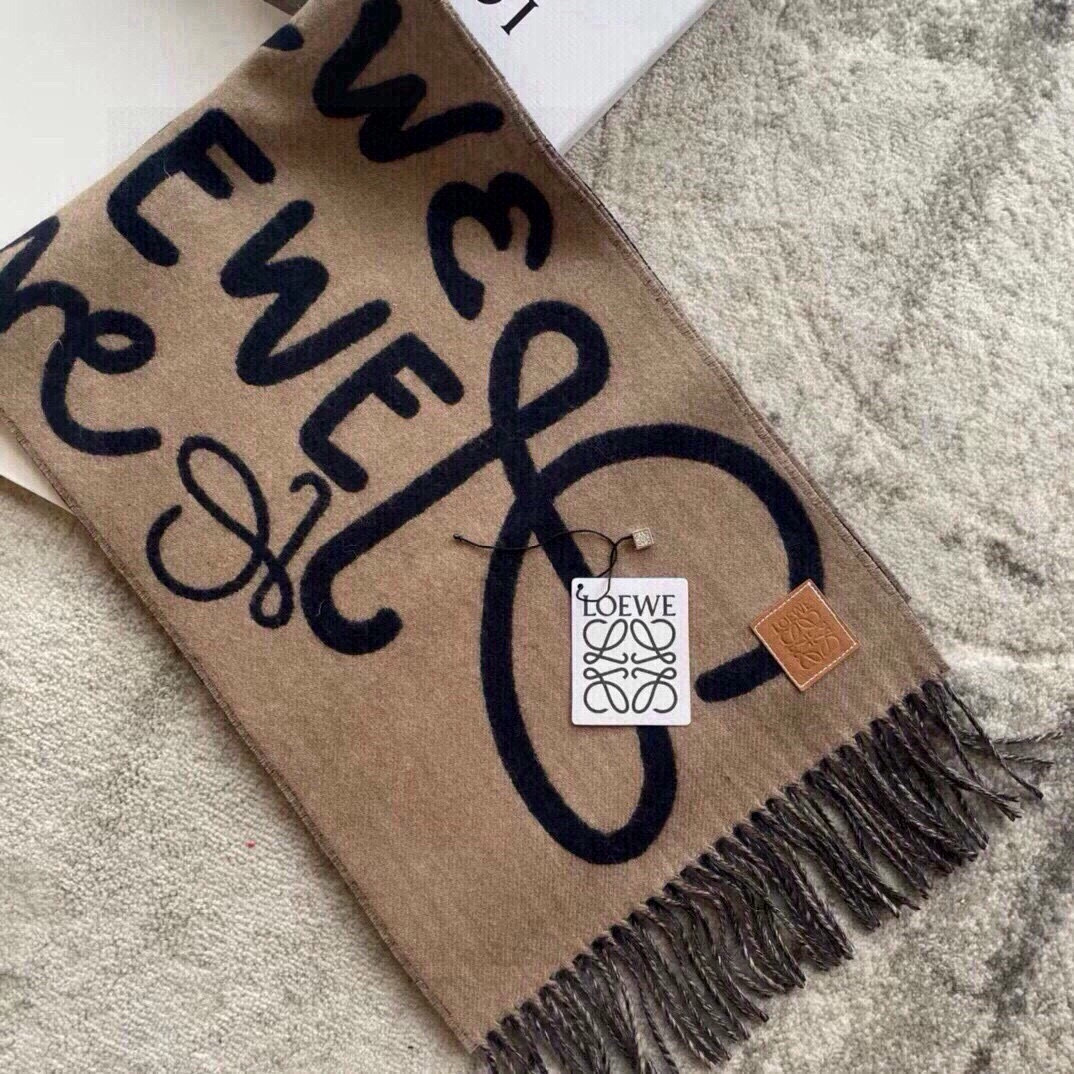 LOEWE graffiti double-sided scarf, unisex