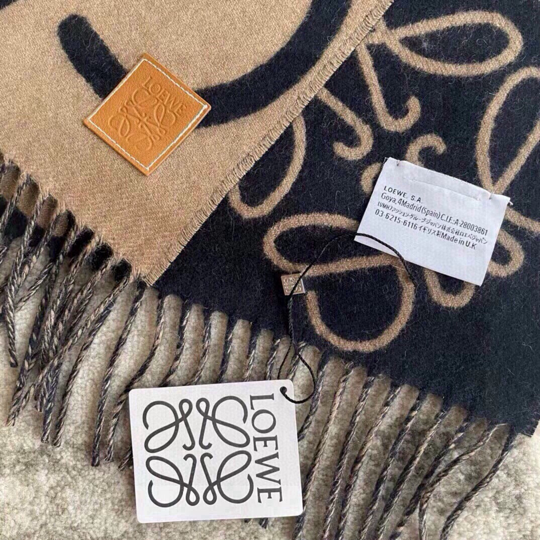LOEWE graffiti double-sided scarf, unisex