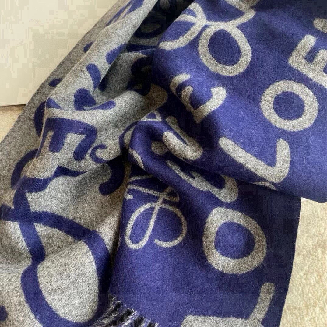 LOEWE graffiti double-sided scarf, unisex