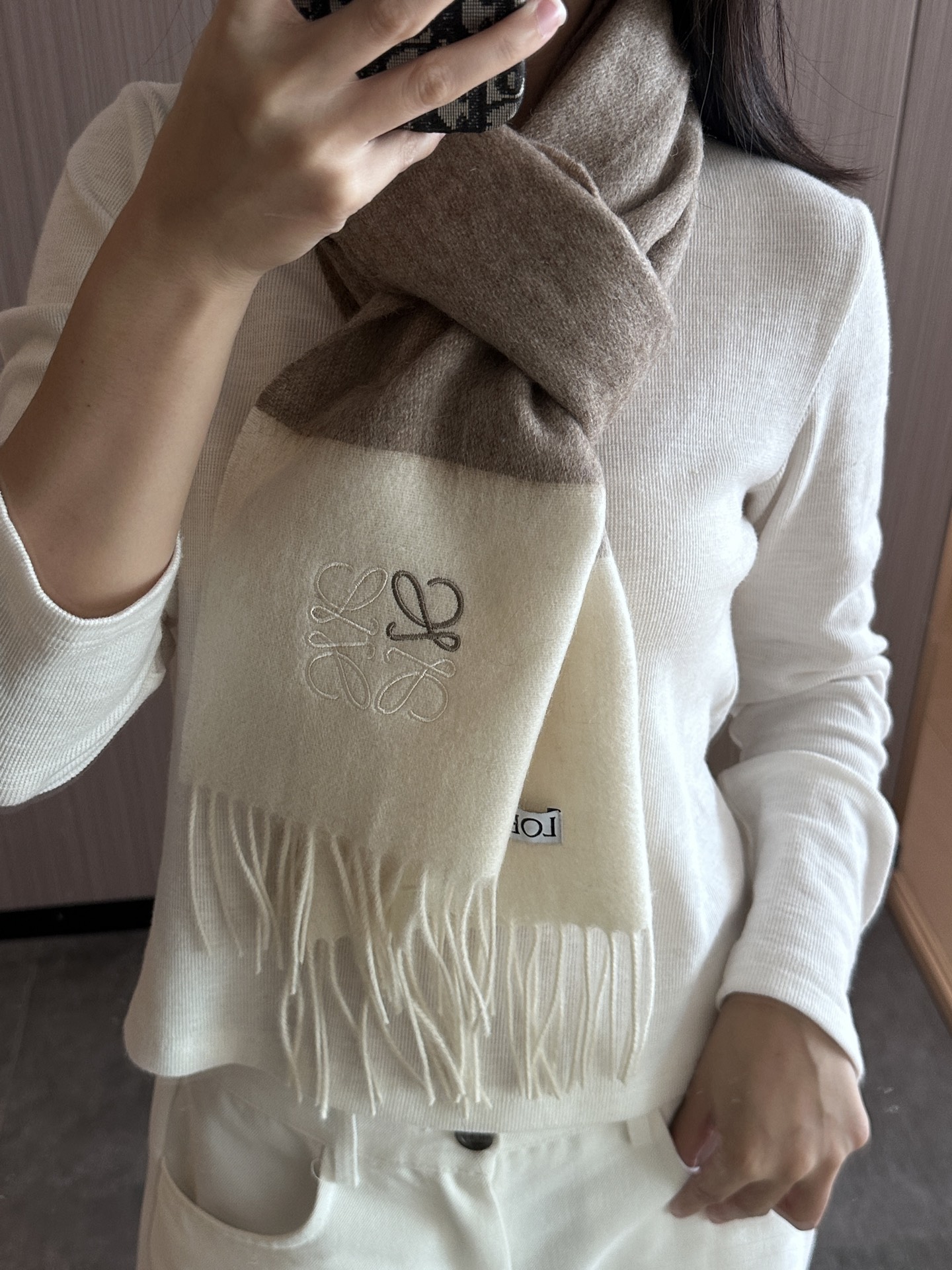 Loewe British and European style couples scarf