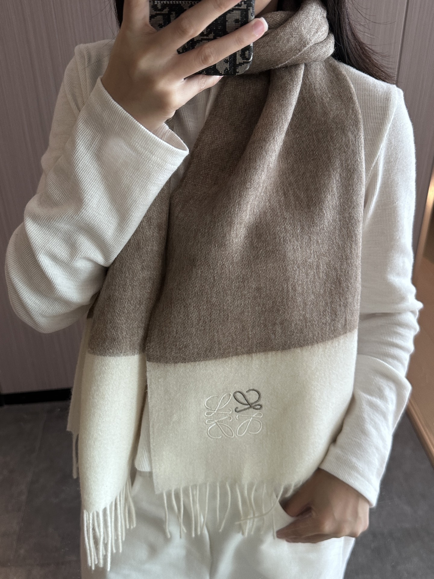 Loewe British and European style couples scarf