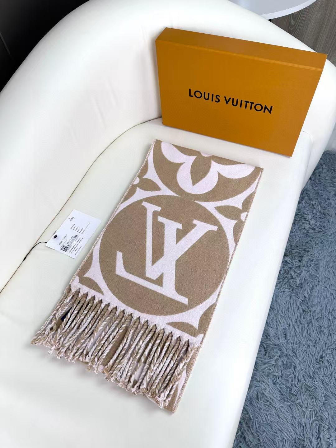 Louis Vuitton Large Monogram Floral Scarf