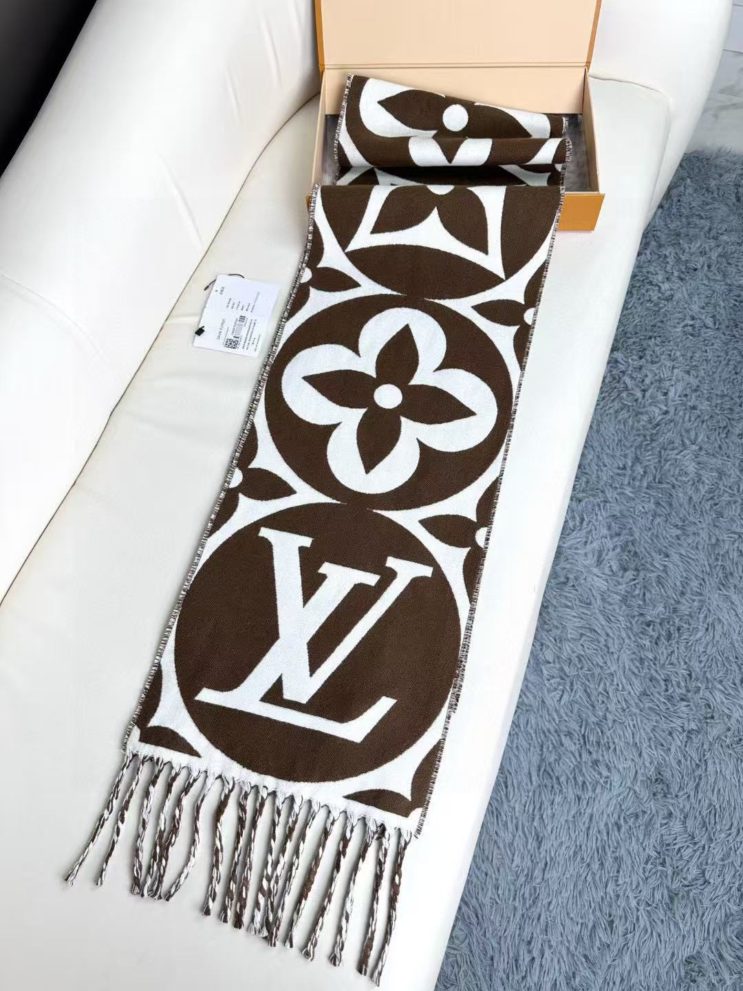 Louis Vuitton Large Monogram Floral Scarf