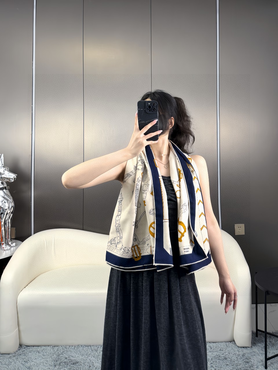 Hermès Leaping Horse Scarf